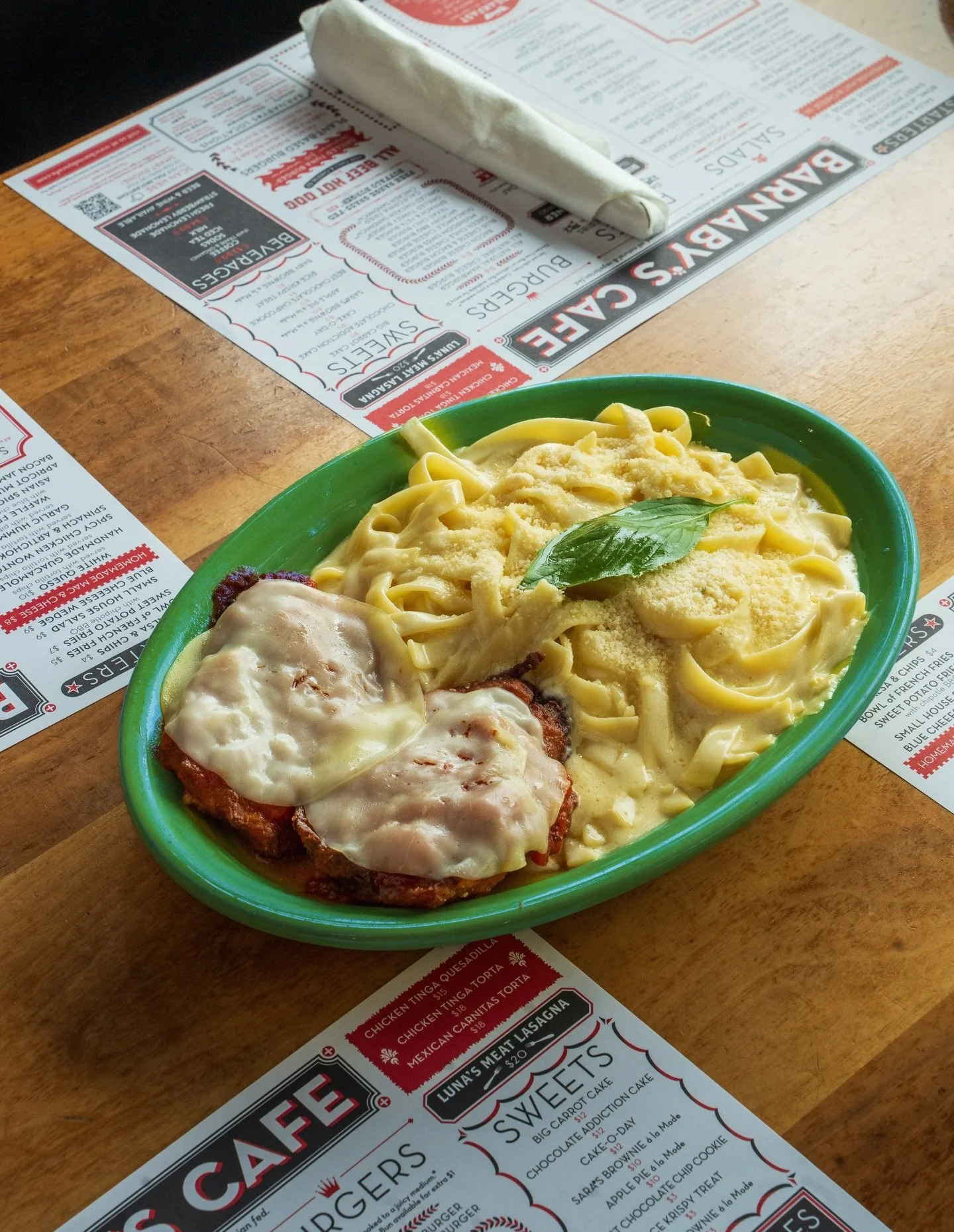 Comfort food at its finest. Pictured: Barnaby&rsquo;s Chicken Parmesan 🪄