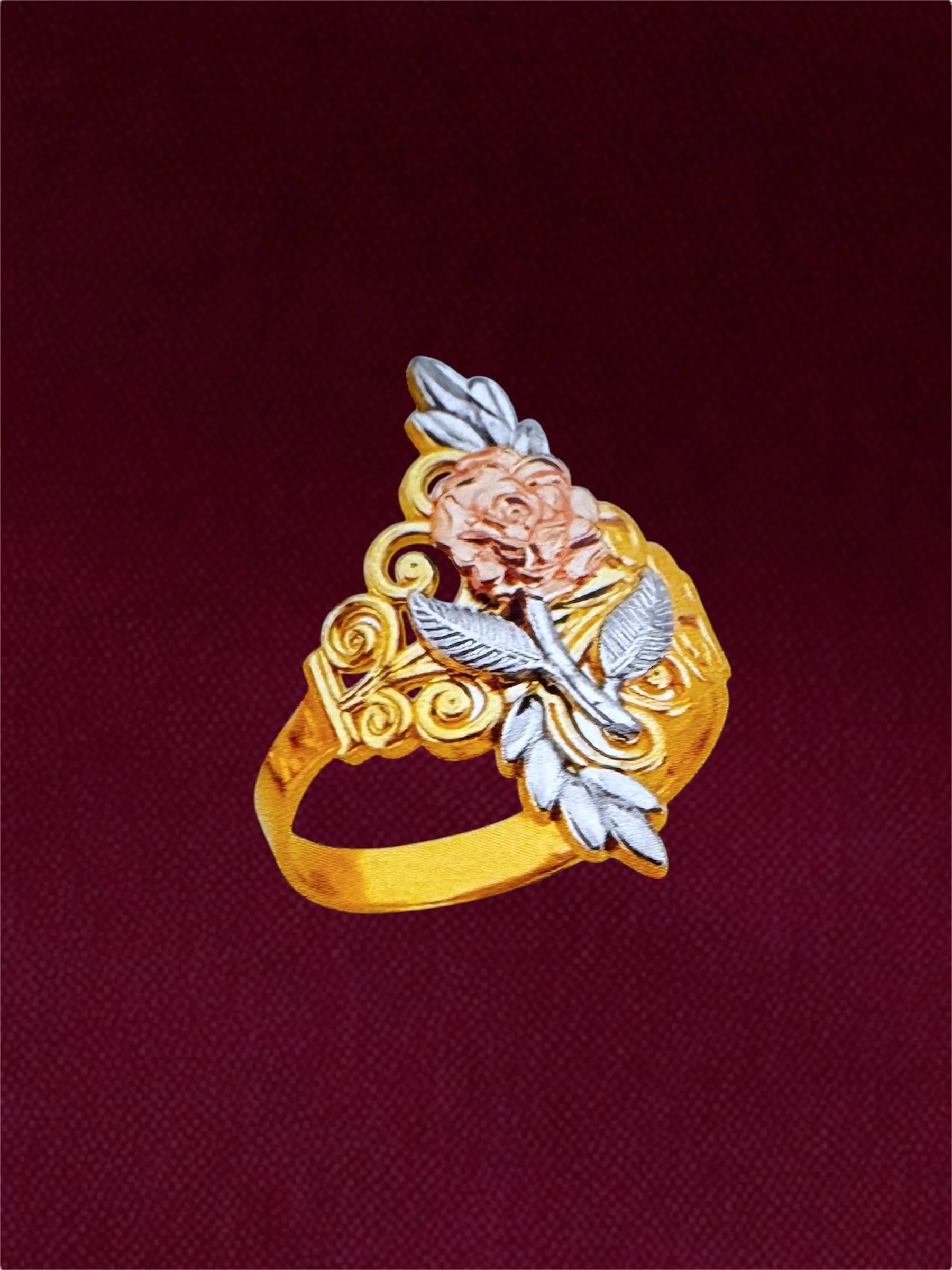 WOMENS ROSE RING