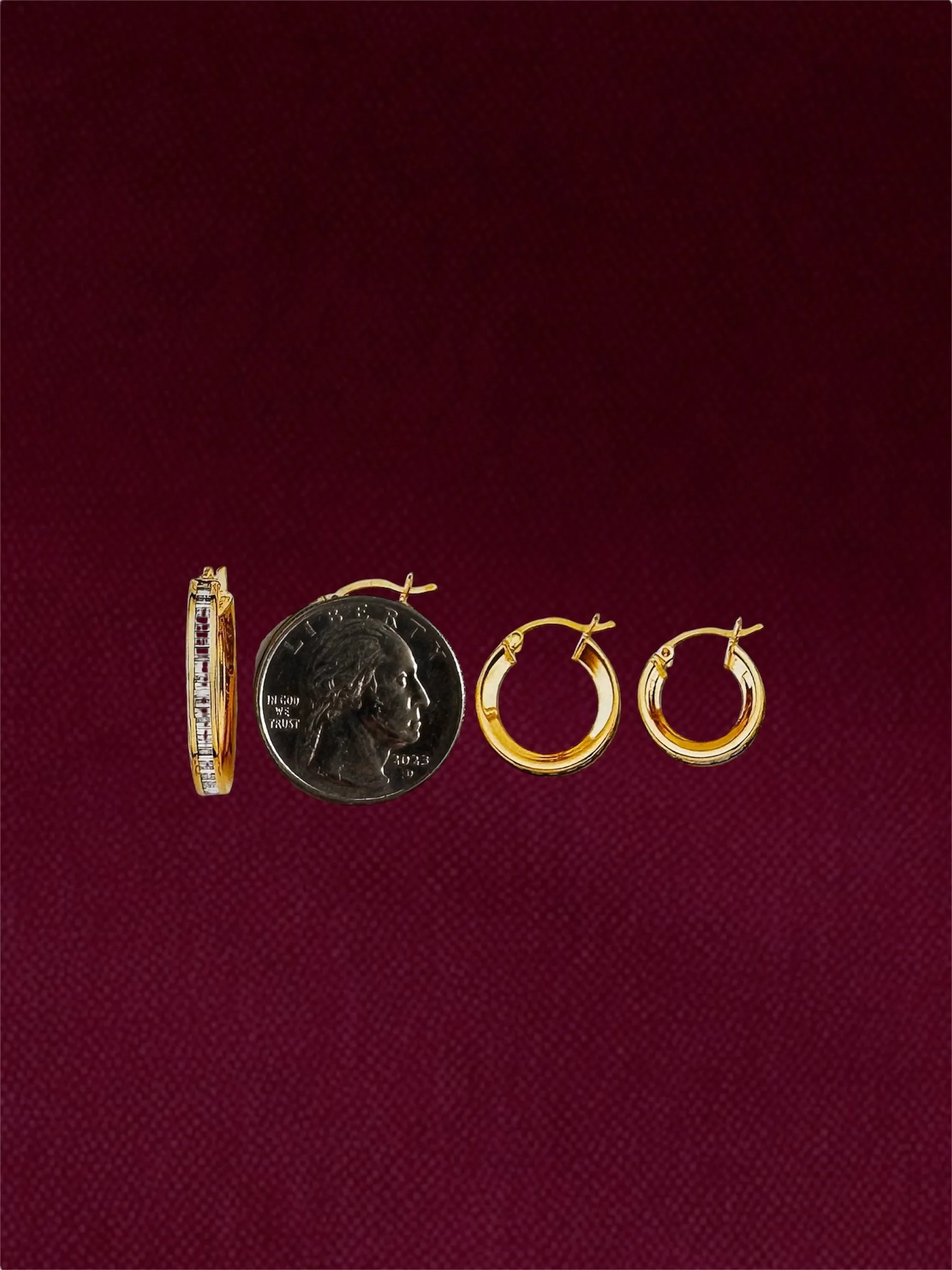 CZ HOOP EARRING