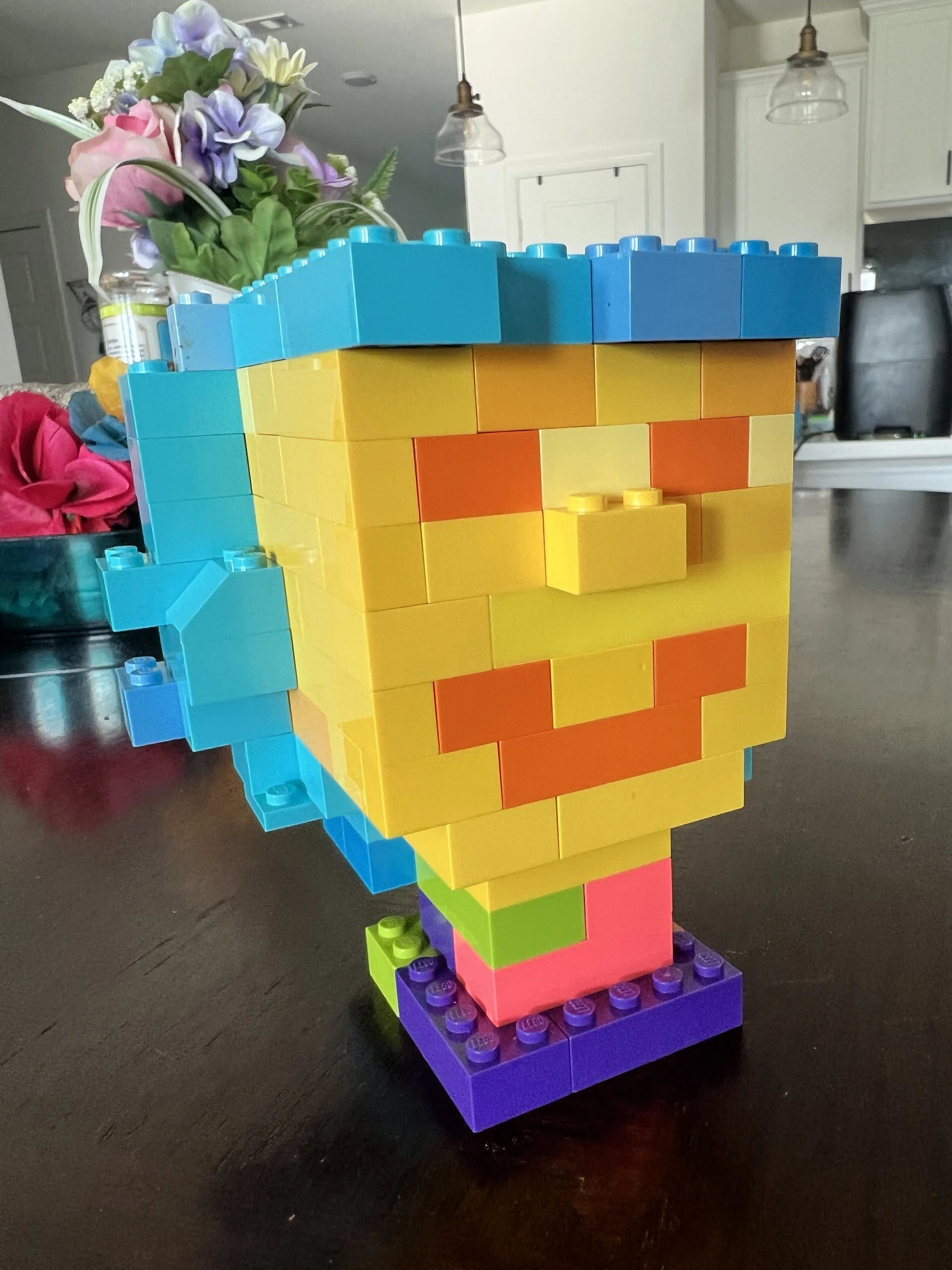 Lego bust of jazz pianist and composer Chick Corea, created by Jude for our 2025 Summer Project 