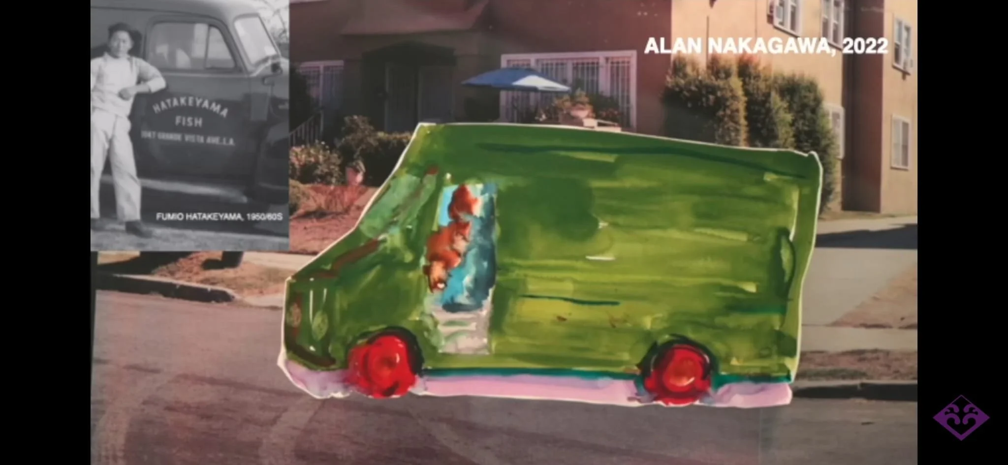 Illustration of Green Fish Truck