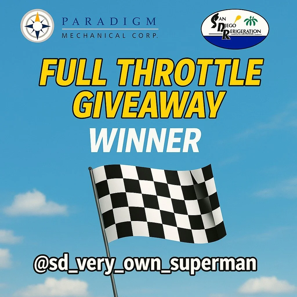 🏁 WE HAVE A WINNER! 🏁
Thank you to everyone who entered our Full Throttle Giveaway and helped us finish the year strong! ⚡️

🎉 Congratulations @sd_very_own_superman ! 🎉
You&rsquo;re taking home the Full Throttle Prize Pack &mdash;
💳 $100 Gas Car