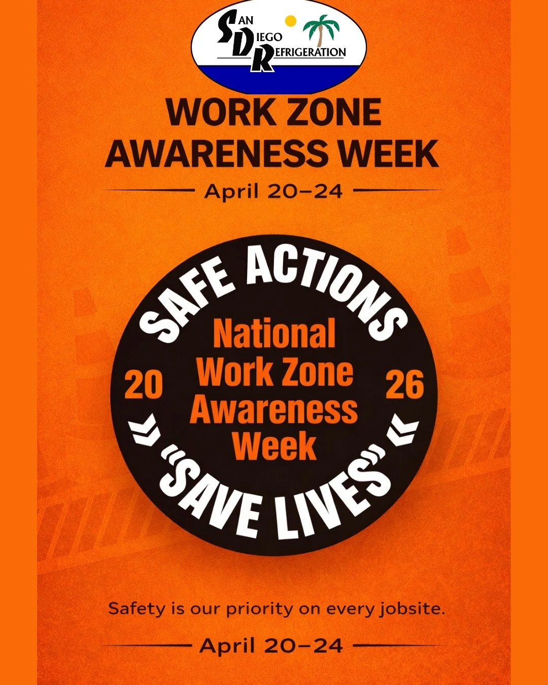 Safety doesn&rsquo;t stop at the jobsite.

During National Work Zone Awareness Week (April 20&ndash;24), we&rsquo;re reminded that safe actions save lives &mdash; whether on the road or in the field.

Our technicians are out every day supporting loca