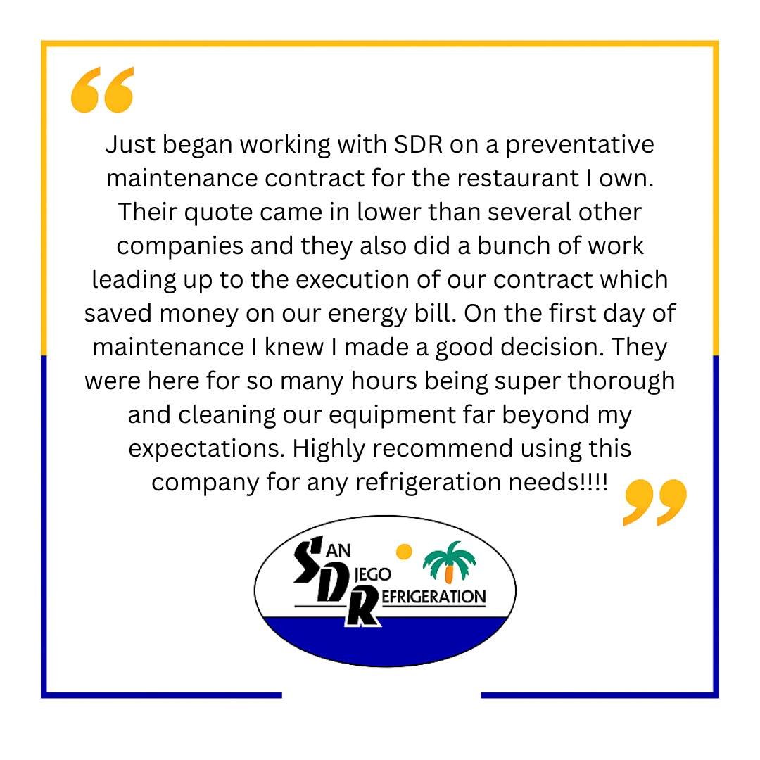 Nothing makes us happier than hearing that our team is making a difference for our customers.

From helping reduce energy costs to providing thorough preventative maintenance, our goal is to keep your refrigeration equipment running efficiently and r