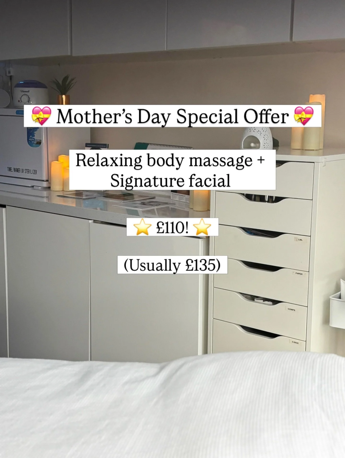 Give the gift of pure relaxation &amp; glowing skin! 😍

Book our special Mother&rsquo;s Day package until 31st March 2026. 💝 Treatments can be booked together if there is availability or separately on different days.

Send us a DM now for the booki