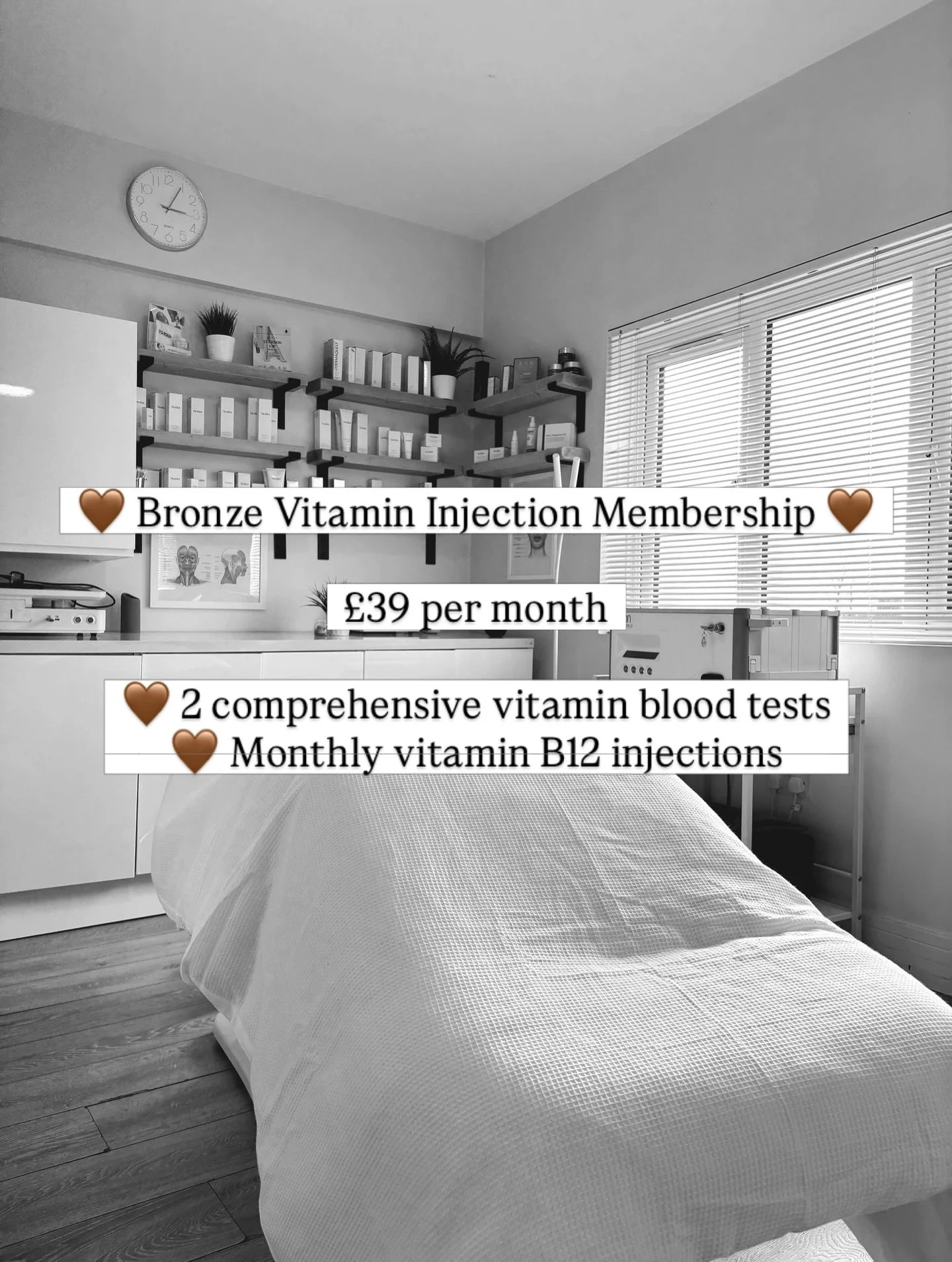 Explore the 3 levels of our new Wellness Injection Memberships! 💉✨

Sign up to enjoy a personalised wellness approach, clinical monitoring of your vitamin levels, consistent support and long-term health benefits. ❤️

Send us a DM if you need support