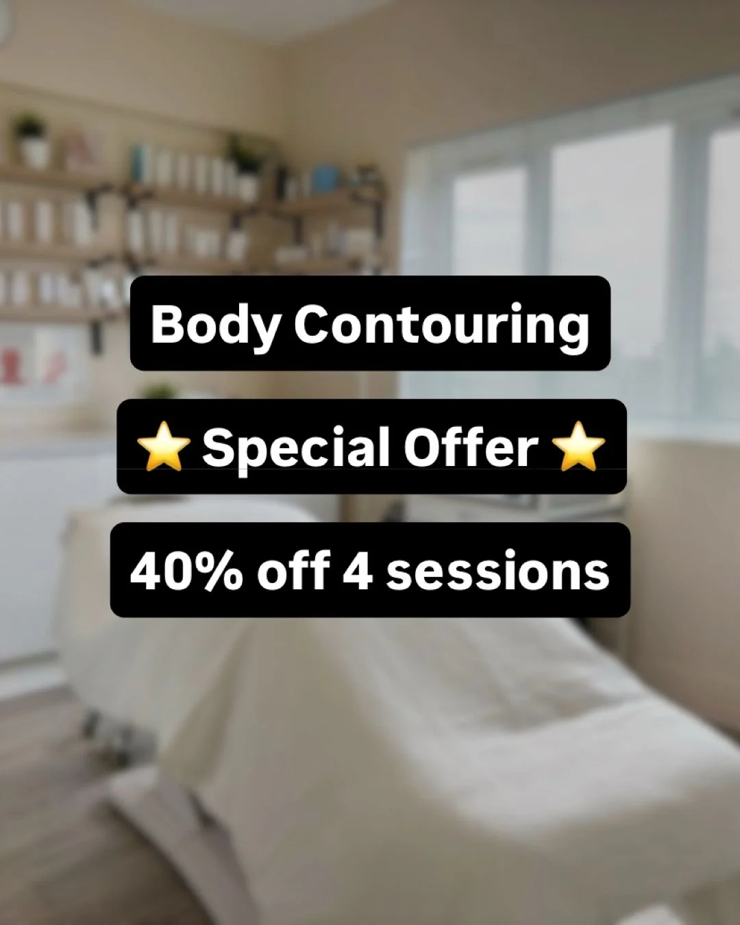 Book Body Contouring at our Bromley beauty clinic with 40% off a course of 4 sessions.

Choose from either 4x30 min sessions or 4x45 min sessions with our body specialist, Rhea! 🤎

Send us a DM to book. 📲