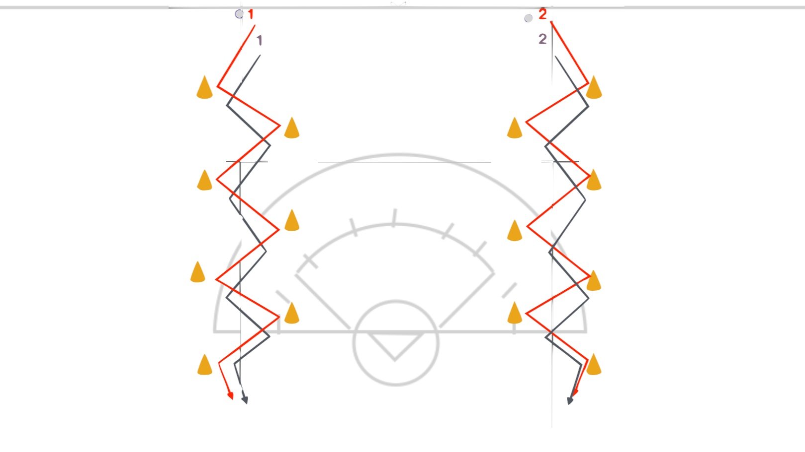 Footwork Drill, Zig Zag