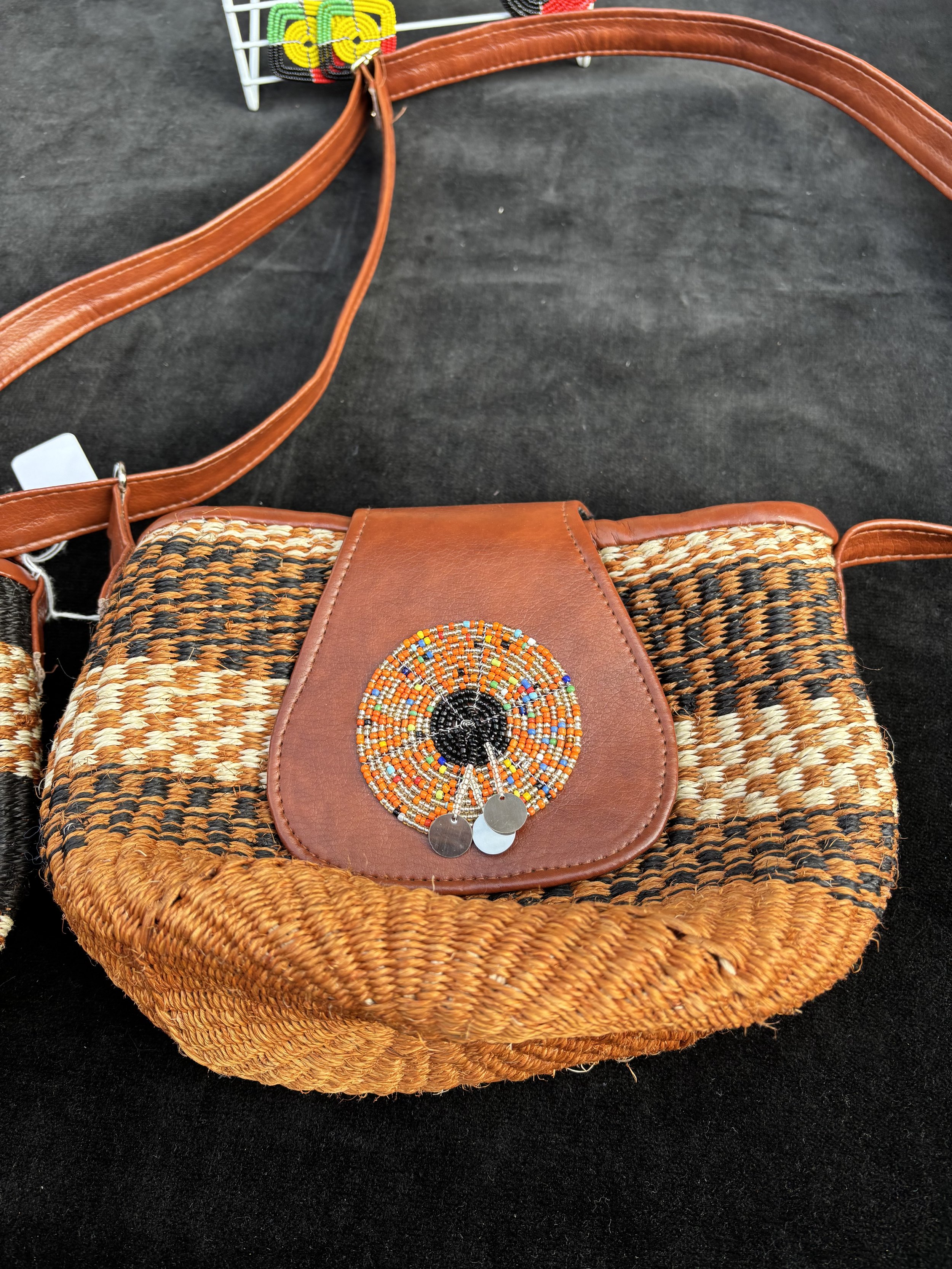 Hand Stitched Striped Bag