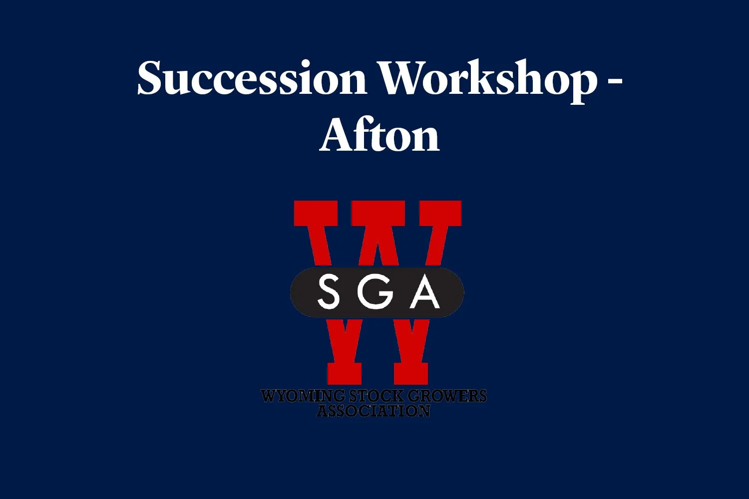 Succession Workshop - Afton