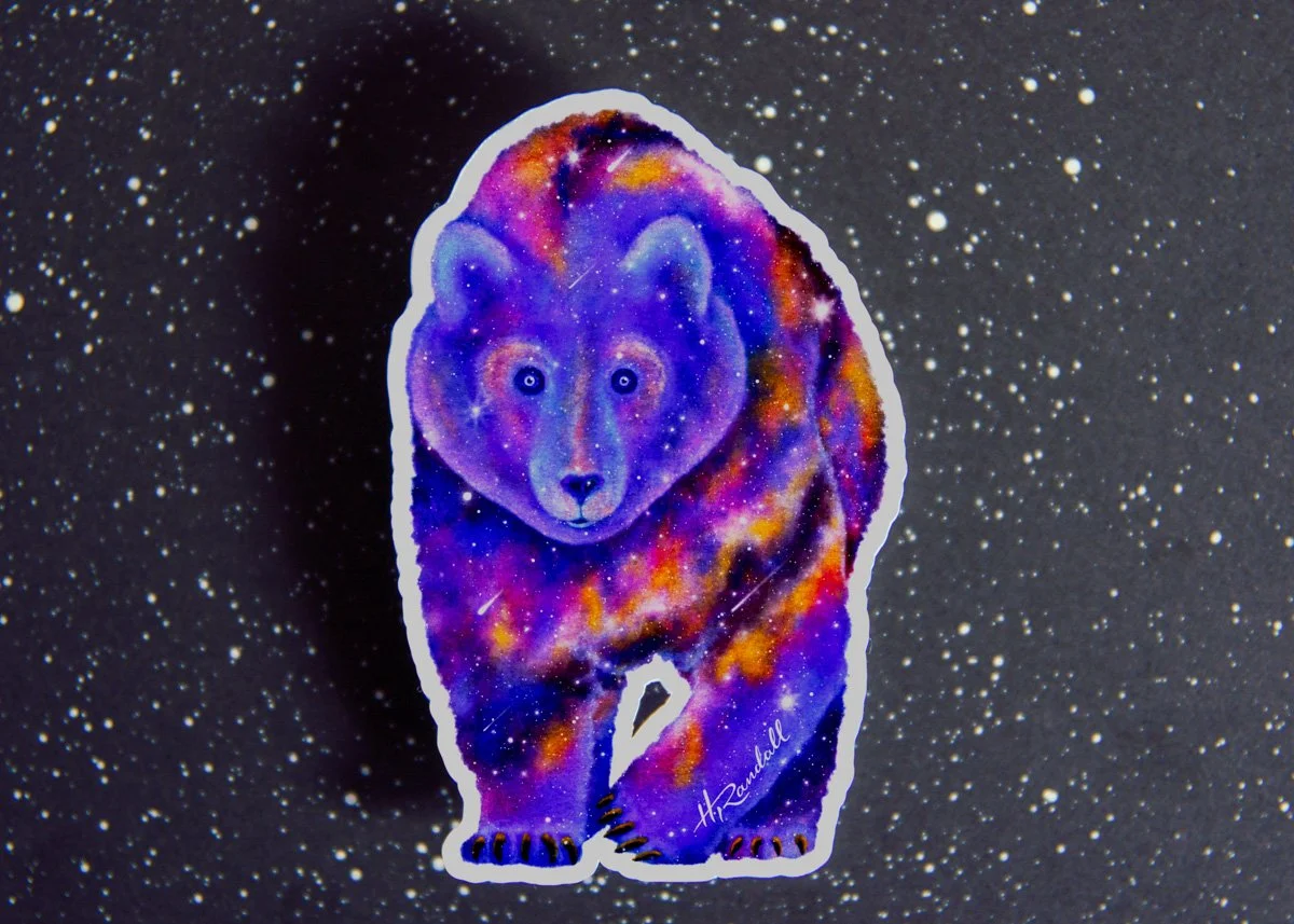 Bear Galaxy - Waterproof Sticker