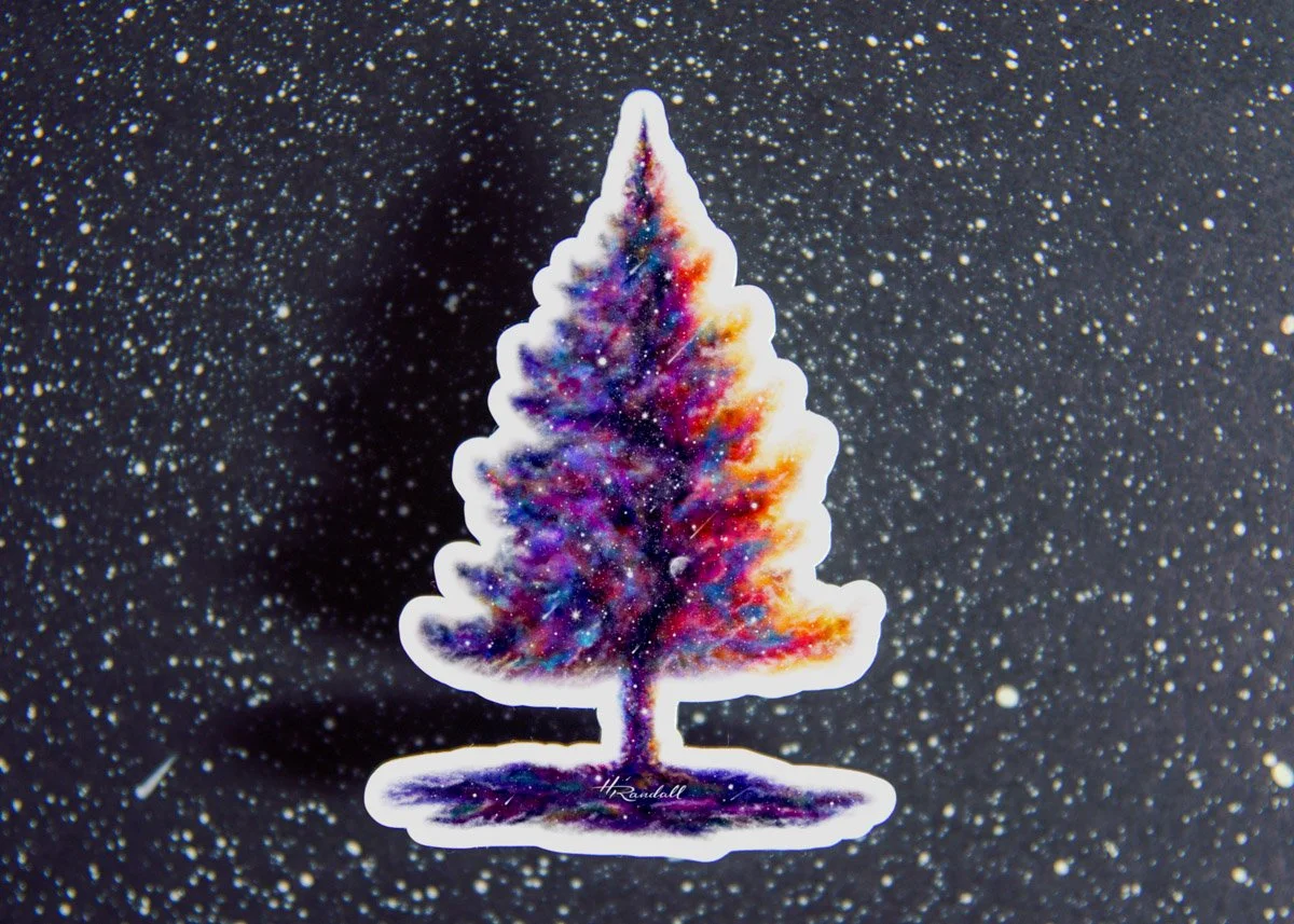 Tree Galaxy - Waterproof Sticker