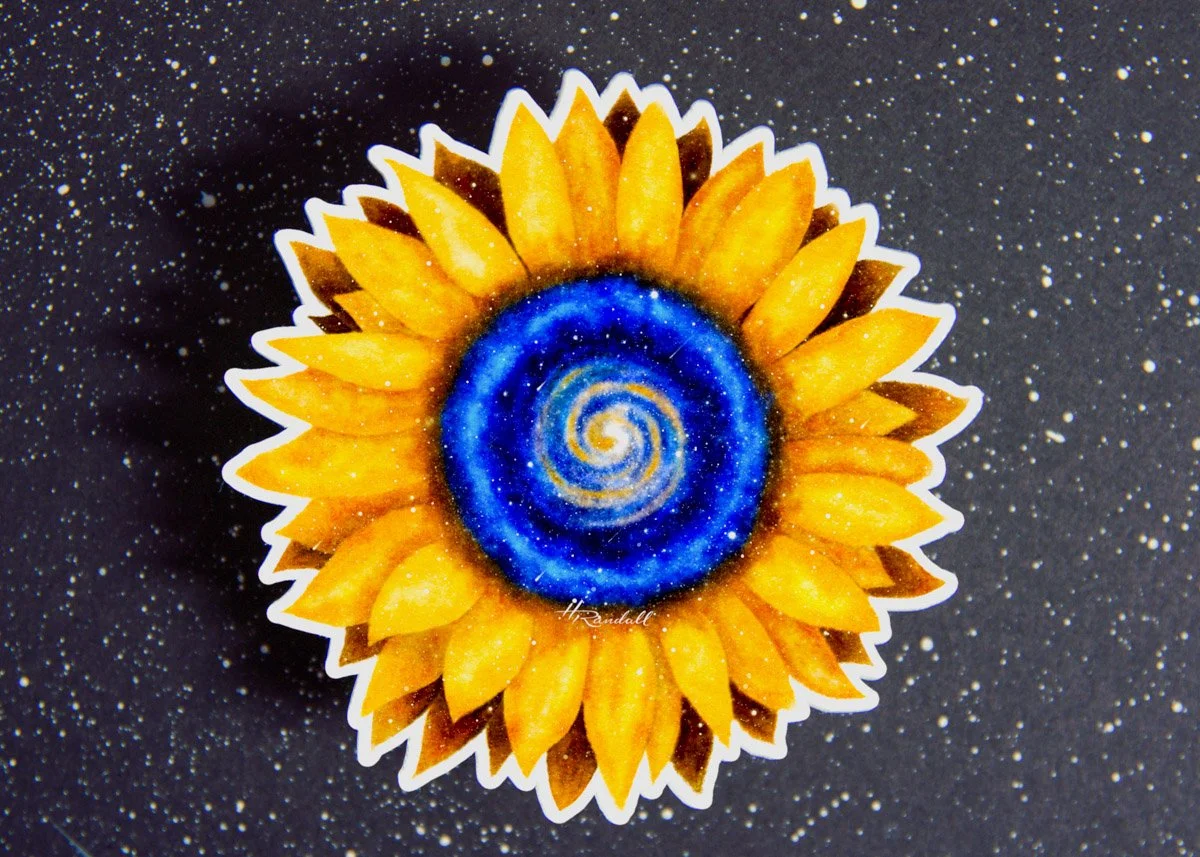 Sunflower Galaxy - Waterproof Sticker