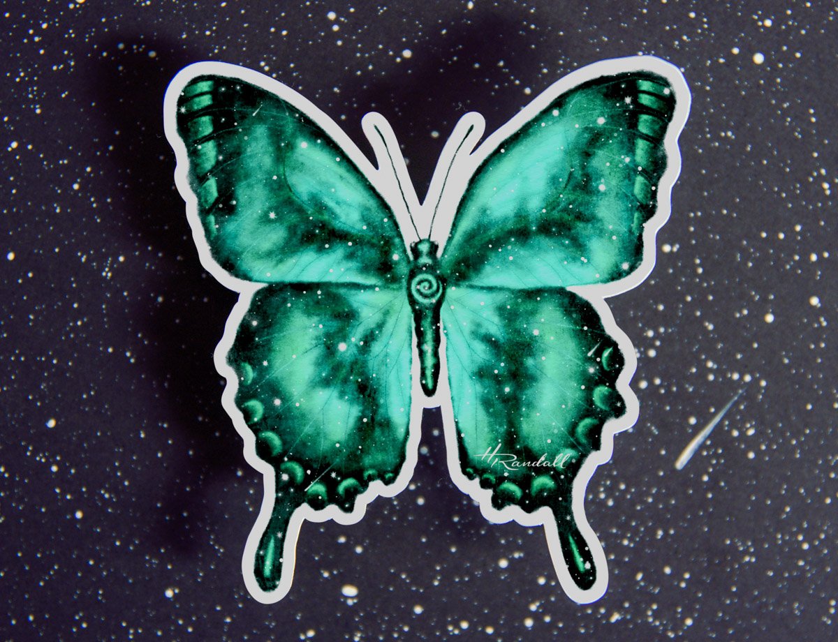 Butterfly Galaxy - Waterproof Sticker