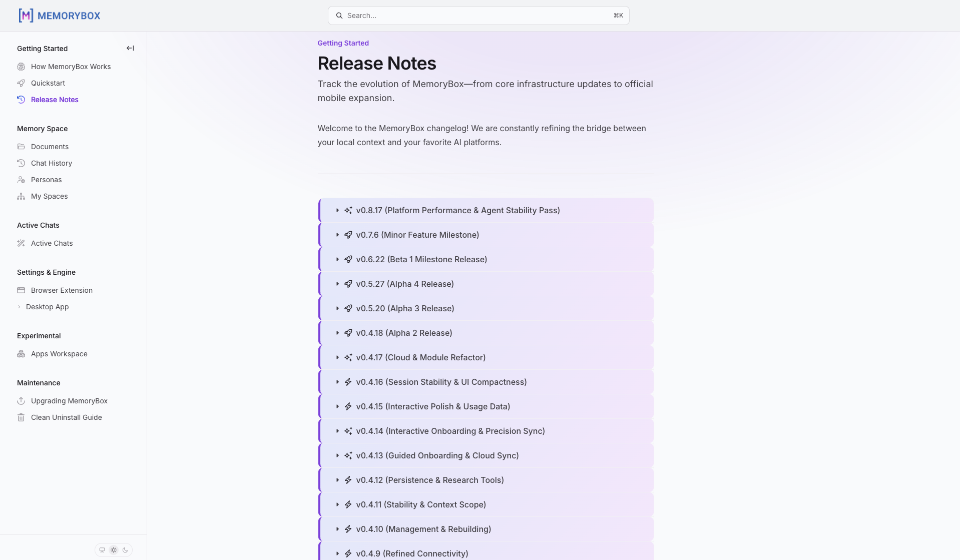 Example of the light version of the site, showing how the accordion tables stand out against both backgrounds.
