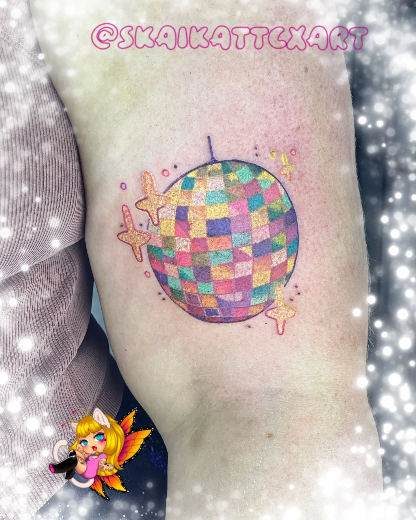What a dreamy client that has so many pieces from me ! I love u so much 🥲💖 
.
Thank u always! #lovecore 
#tattoosofinstagram