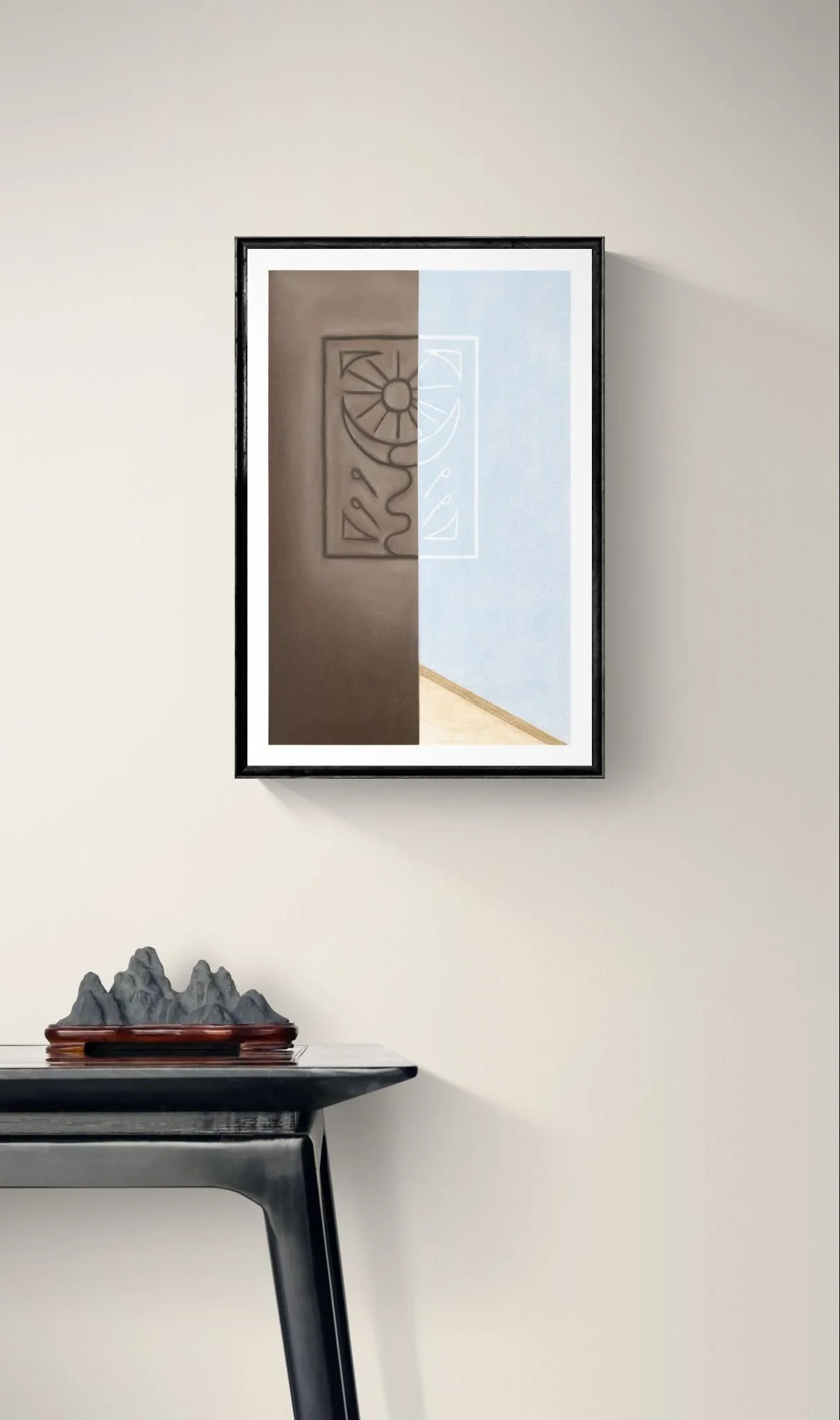 Chinese mountain sculpture on table.jpeg