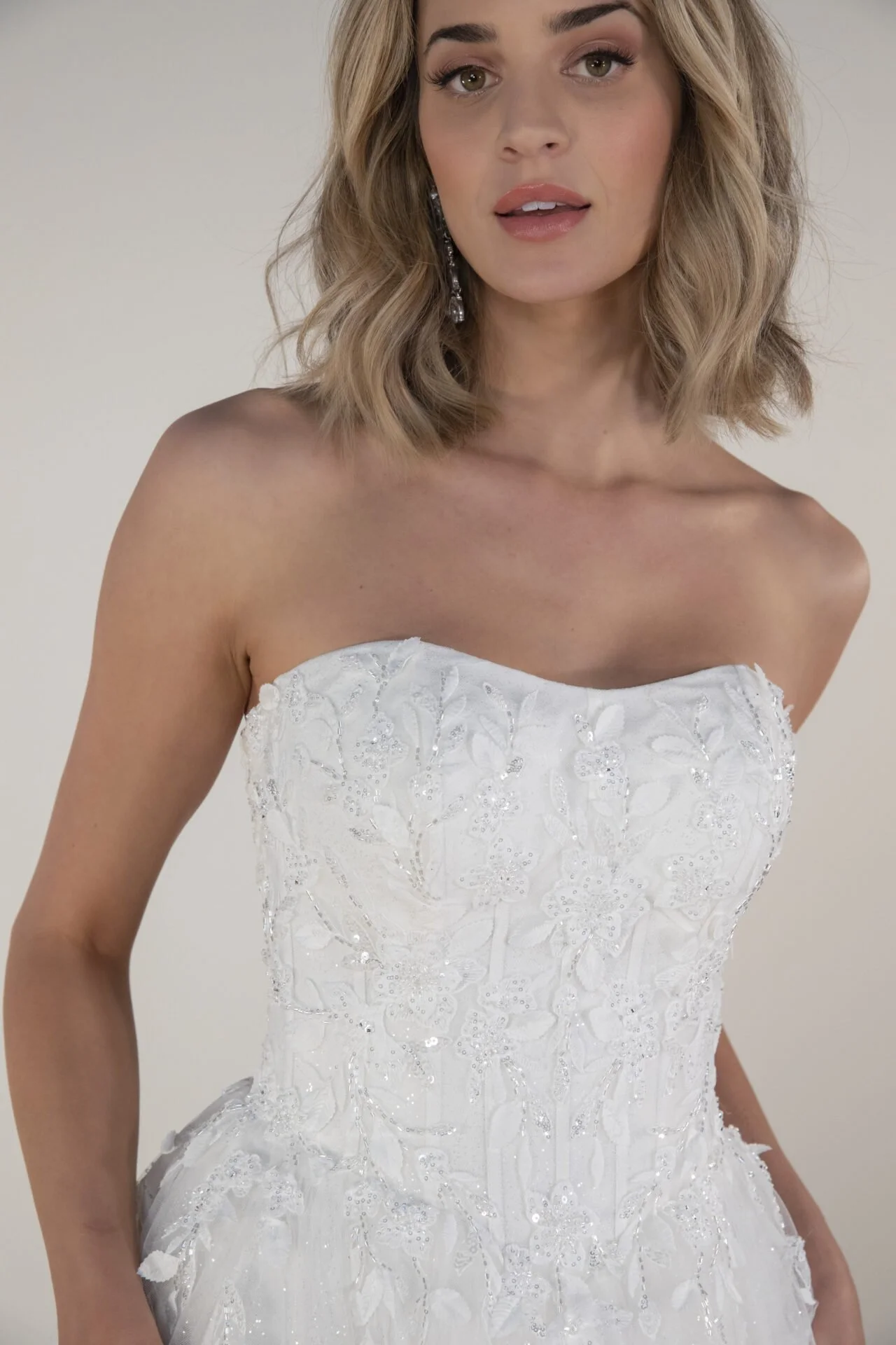 3-D Applique Wedding Dress