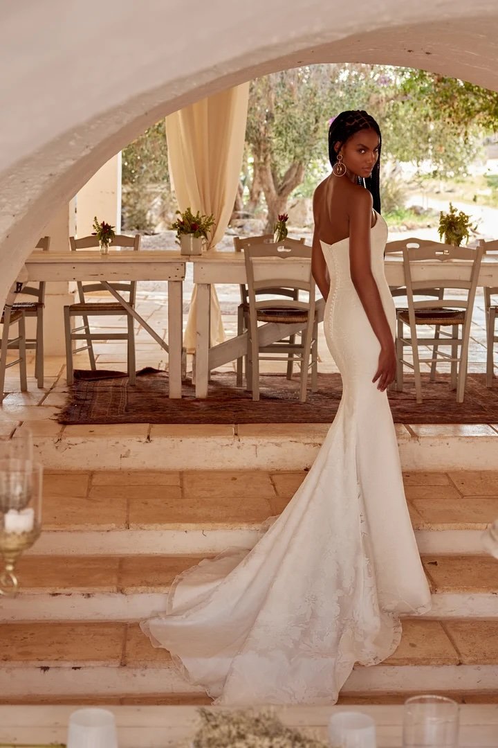 Jacquard wedding dress