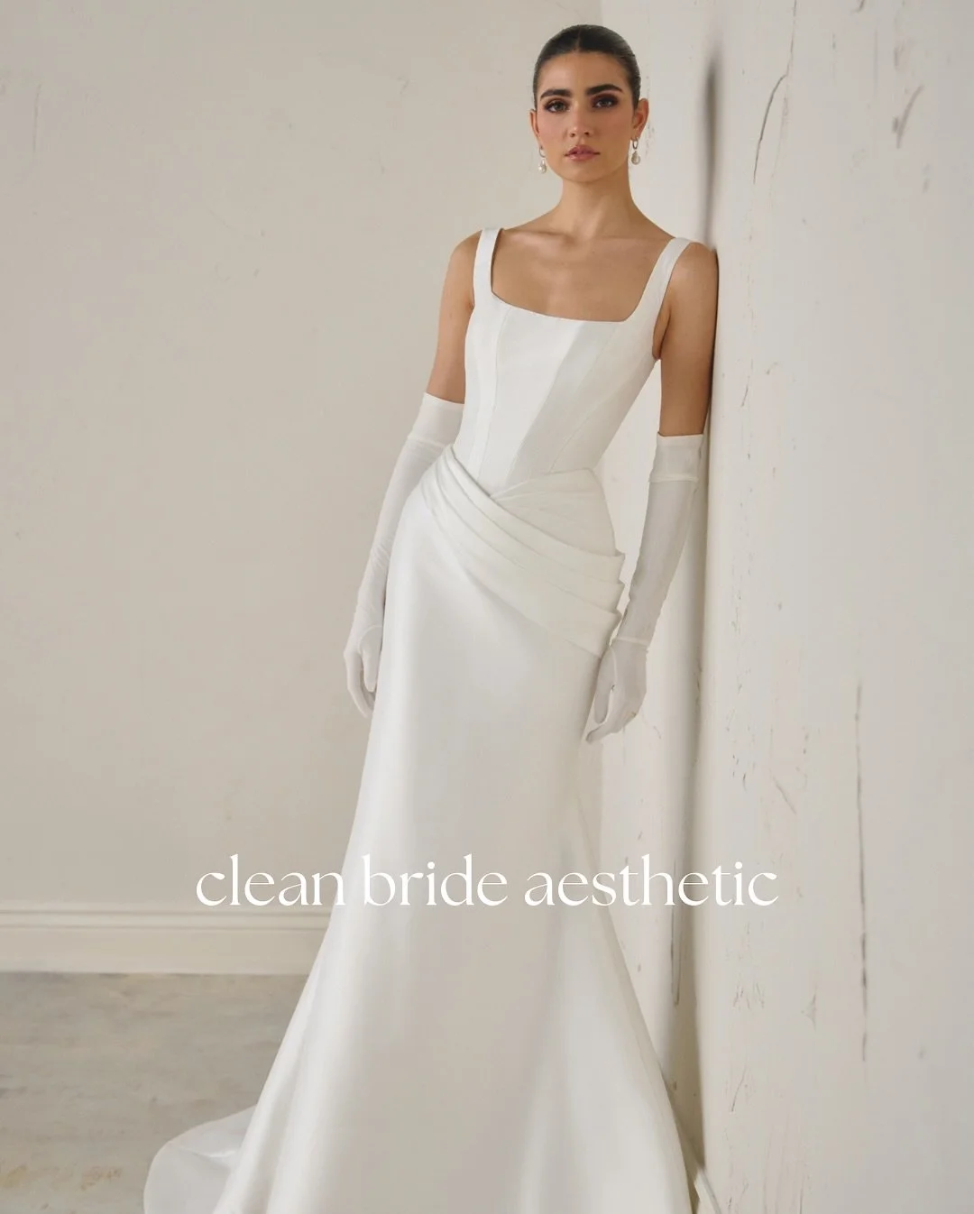 Clean bride aesthetic: effortless, stunning, and totally timeless&mdash;these gowns are proof that sometimes less really is more! 🤍 If you are drawn to crisp lines, luxurious fabrics, and little to no embellishment, we&rsquo;ve got you covered. Whic