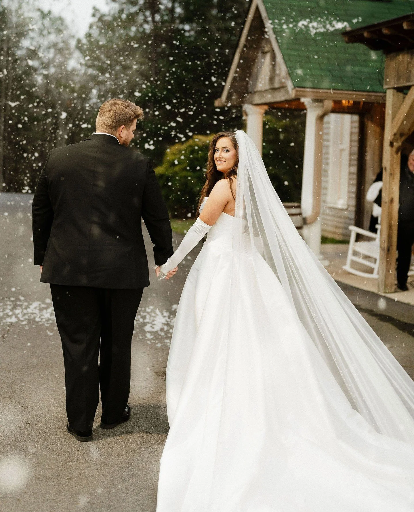 ✨Bride Spotlight✨⁠
⁠
Michaelynn, your winter wedding feels straight out of a snow globe&mdash;cozy, magical, and absolutely unforgettable. 🤍❄️ Thank you for letting us be part of your day; seeing you in your gown is truly one of our favorite moments
