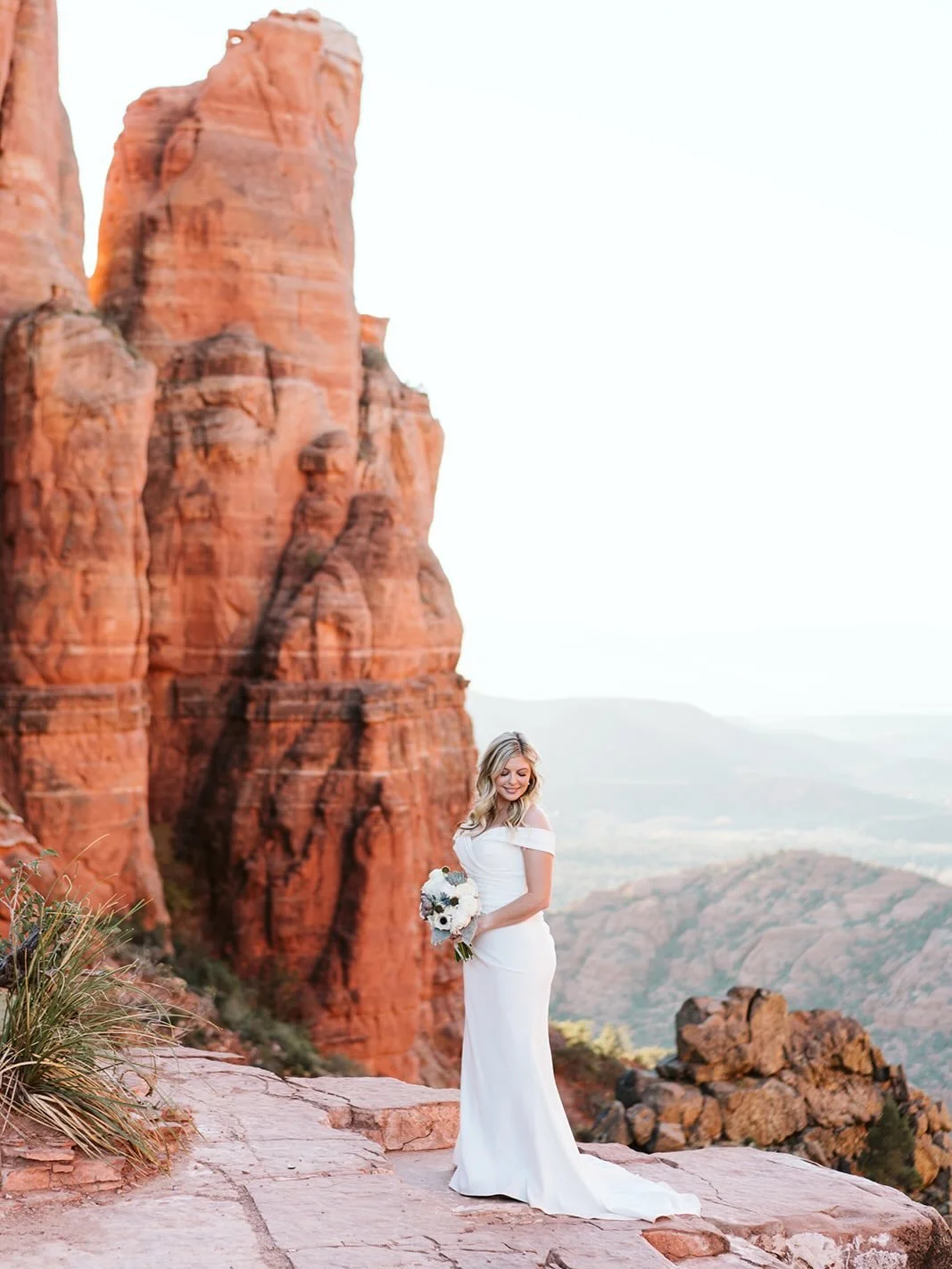 ✨Beginning the year with a beautiful Bride Spotlight ✨⁠
⁠
Taitlyn, you were an absolute vision against those Sedona mountains. 🏜️🌙💍✨🤍 Thank you for choosing Low&rsquo;s Bridal and trusting us to help you find your perfect gown&mdash;it was such a