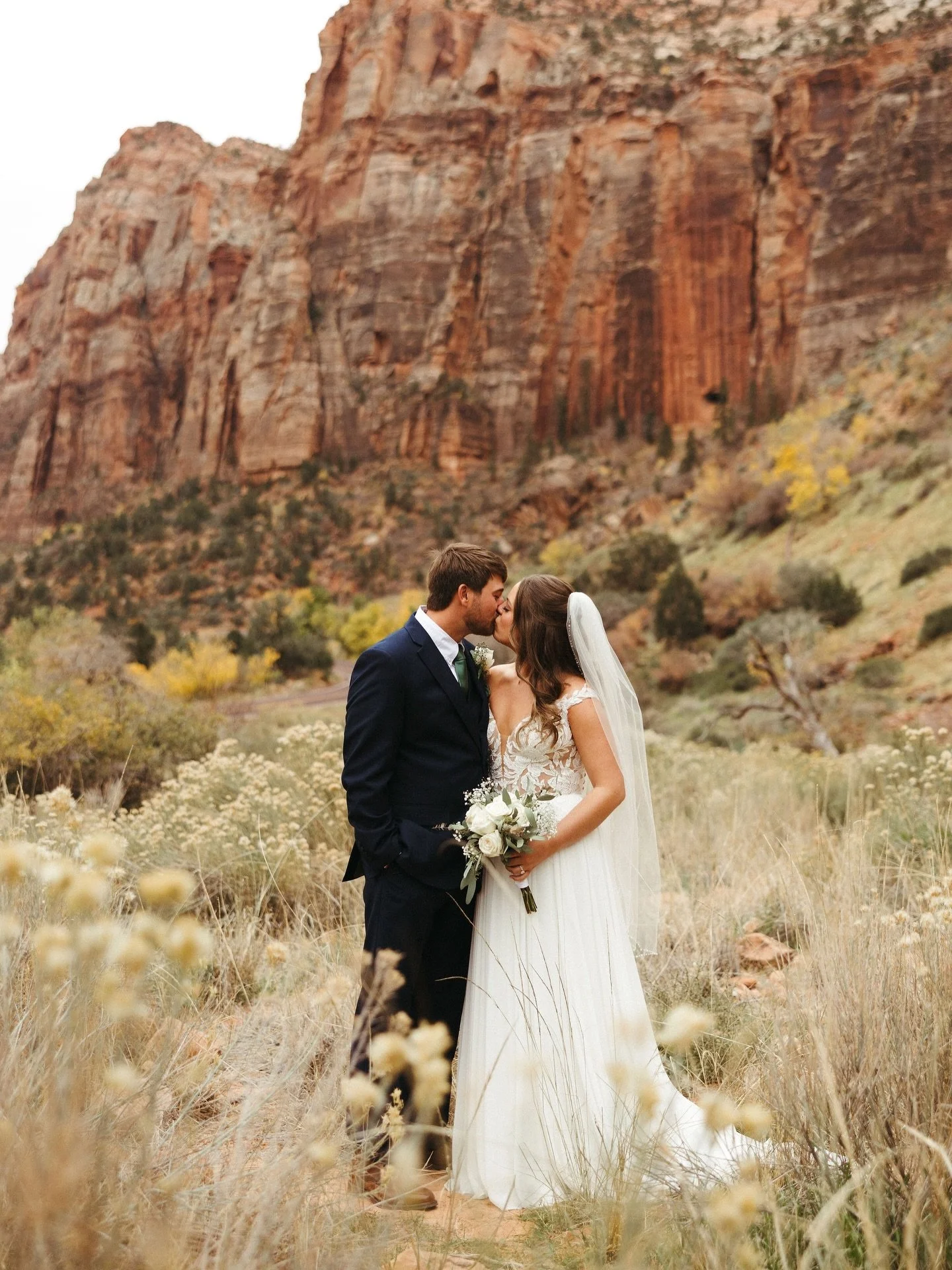 ✨ Bride Spotlight ✨⁠
⁠
Still in awe of Kaylee&rsquo;s breathtaking wedding day among the cliffs of Zion National Park! ⛰️✨🤍 Thank you, Kaylee, for being the most radiant Low&rsquo;s Bride! 

photography @joannsphoto