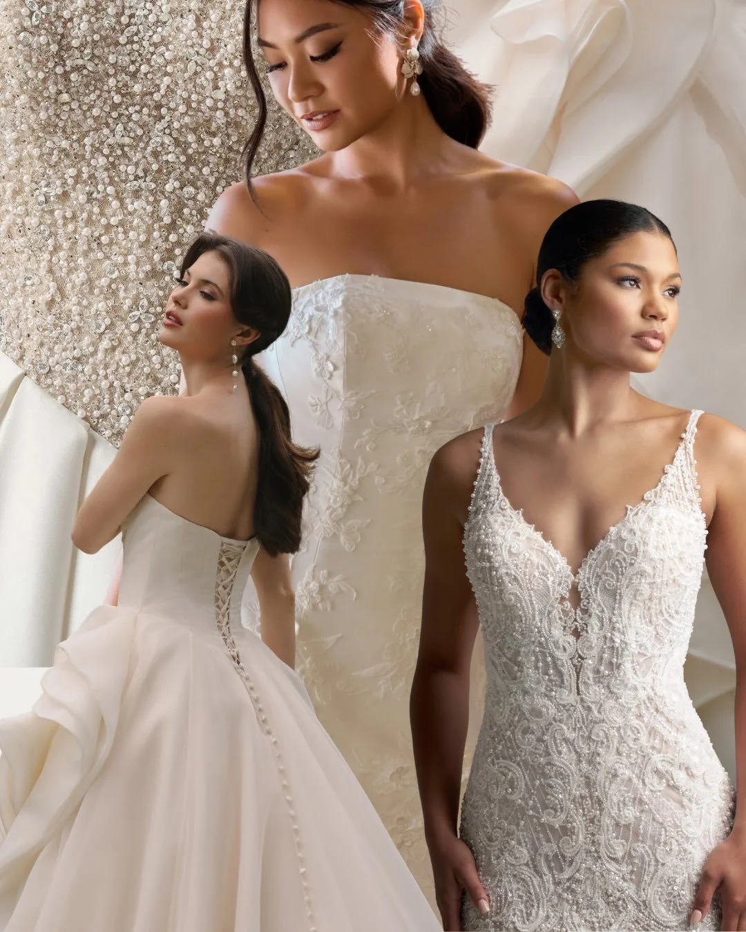 Category is&mdash; Texture✨💫🌟 From soft, cloud-like tulle to shimmery beading that catches every bit of light&mdash;these gowns were made to be touched (and twirled in ✨). So tell us&hellip; are you team sparkle or team soft tulle? 🤍⁠
⁠
We can&rsq