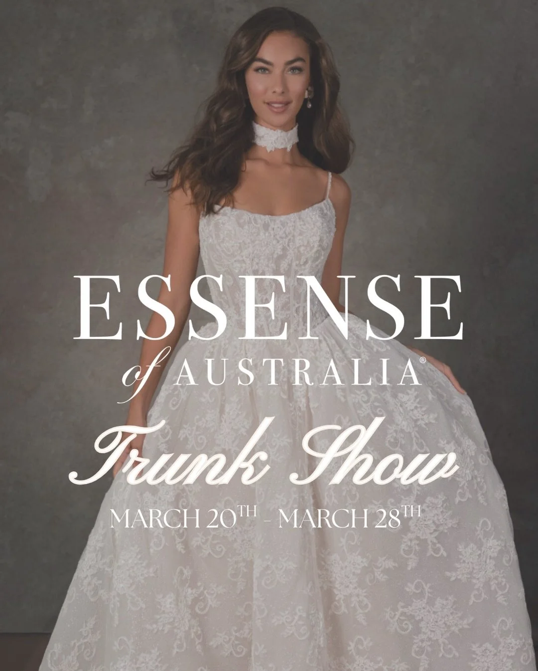 Starting Tomorrow! 🤍💫✨March 20&ndash;31✨ ⁠
⁠
Come play dress up with the New 2026 Essense of Australia Bridal Collection, in store for a limited time only! @essenseofaustralia⁠
⁠
Prepare to fall in love 👰&zwj;♀️💞⁠
By appointment only⁠
📞 Call  87
