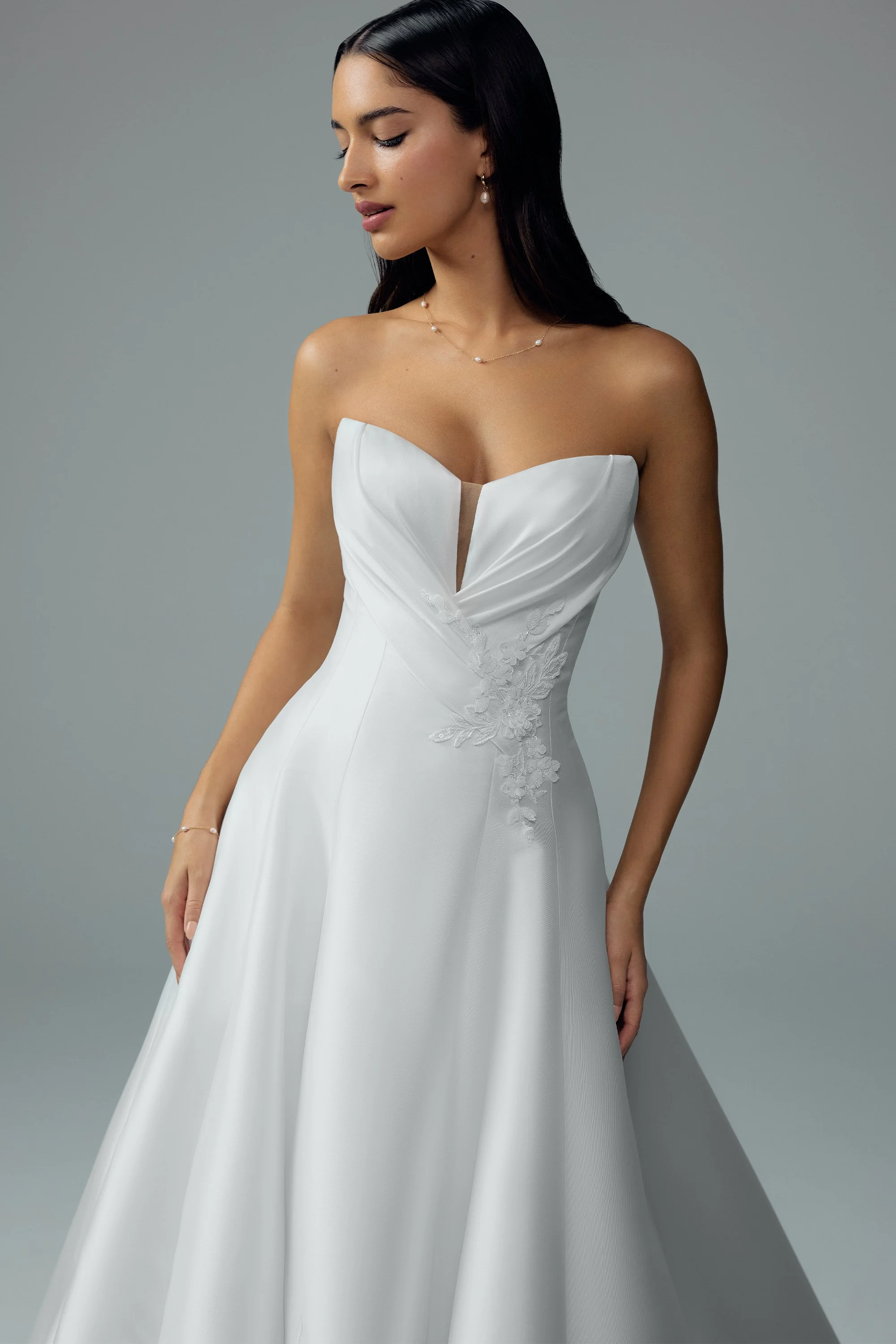 Criss Cross Bodice Wedding Dress