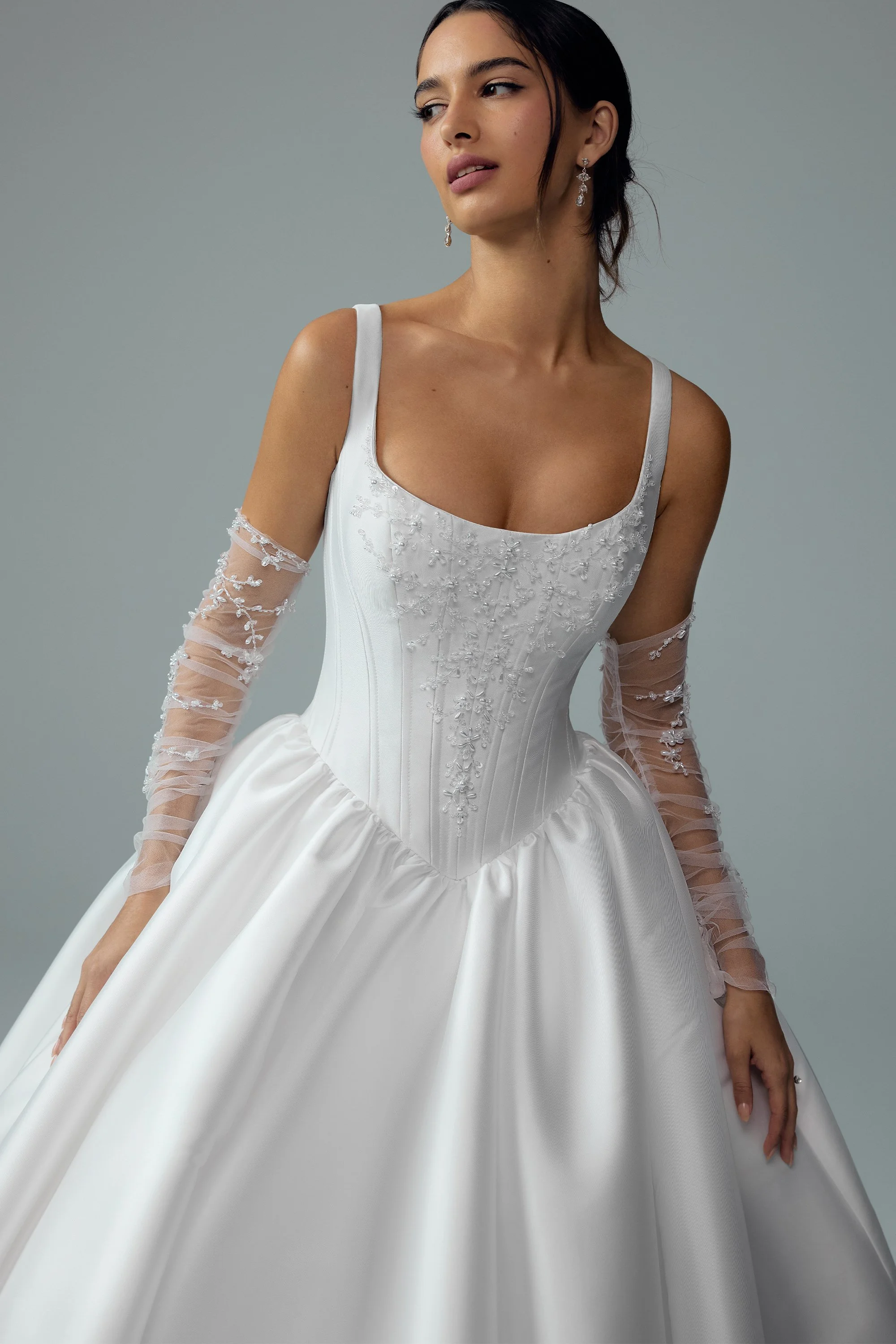 Scoop neck Basque Waist