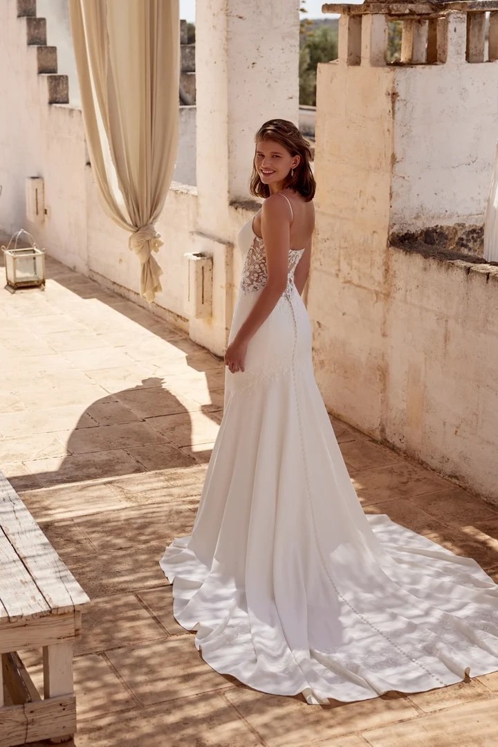 Lillian West Crepe Wedding Dress