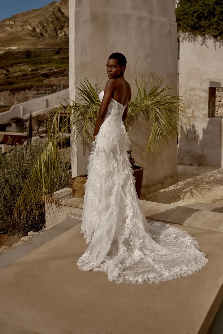 Fringe Wedding Dress by Justin Alexander