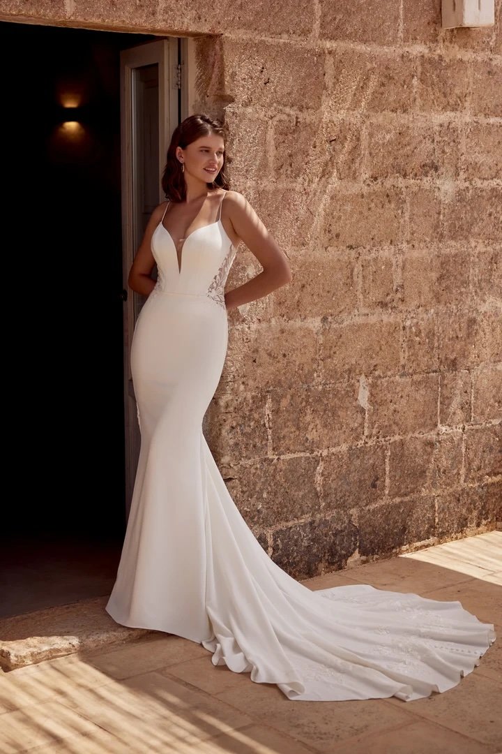 V-Neck wedding Dress by Lillian West