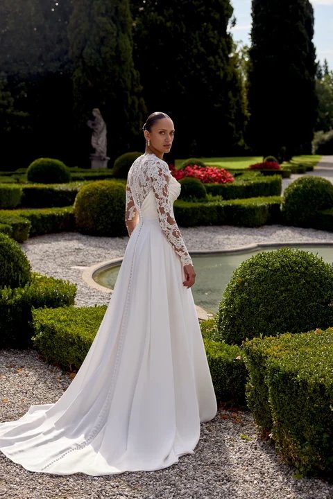 Lace back Wedding dress by Justin Alexander