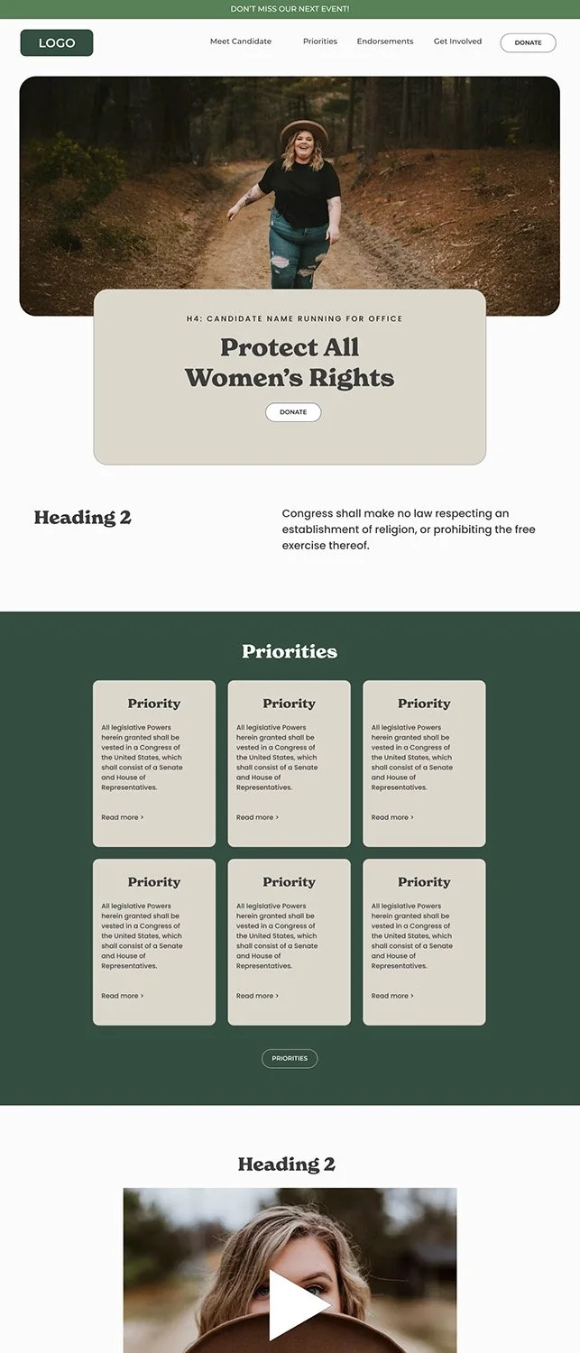 Women's Rights Political Website Template