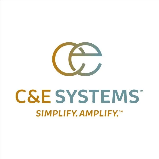 C&E Systems logo with overlapping circles and the slogan 'Simplify. Amplify.' underneath.