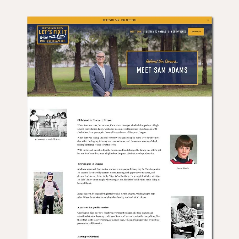 Meet the candidate page for candidate About