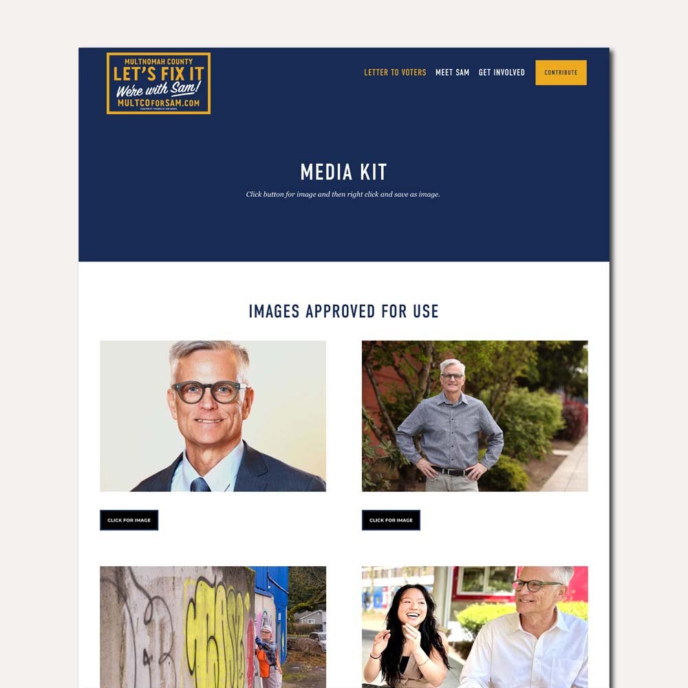 Campaign site with Media Kit or Redbox