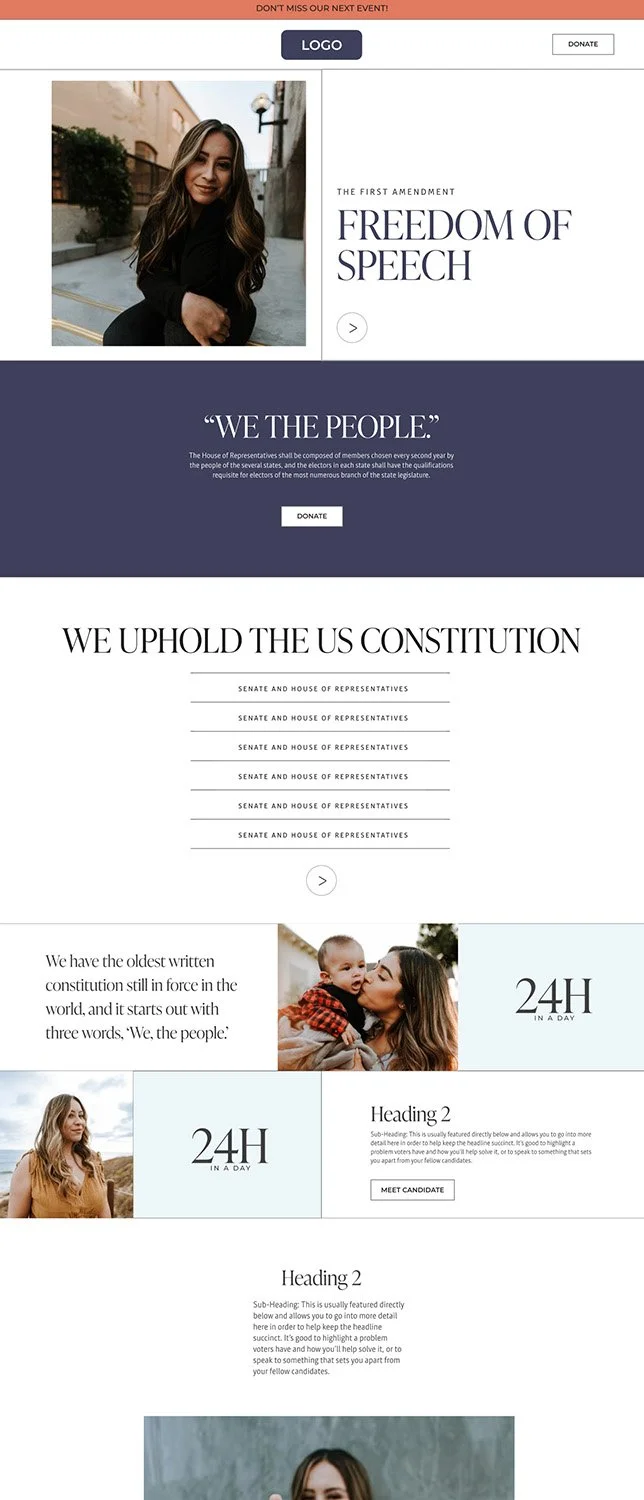 Free Speech Political Website Template