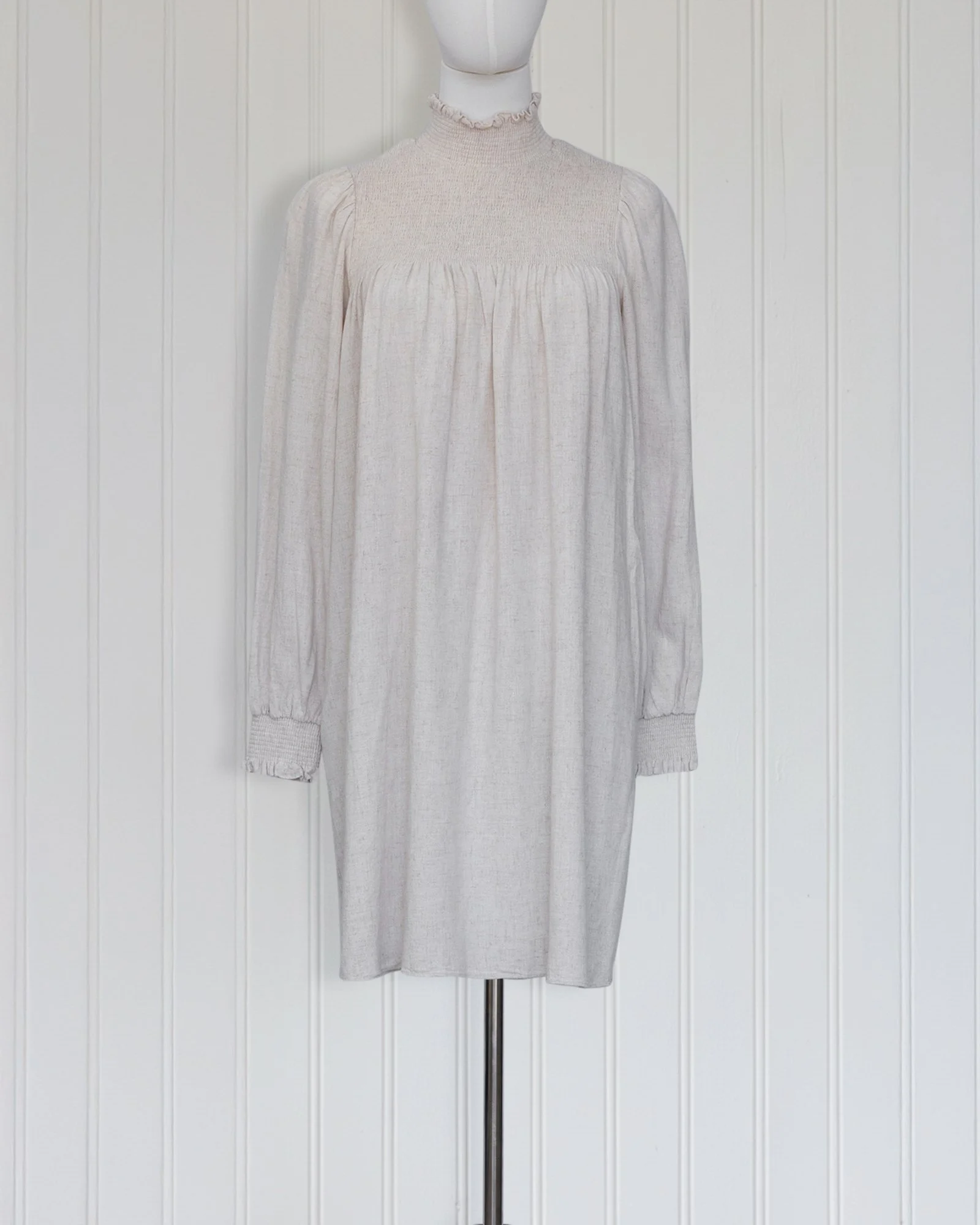Vanessa Bruno High Neck Linen Dress (S)