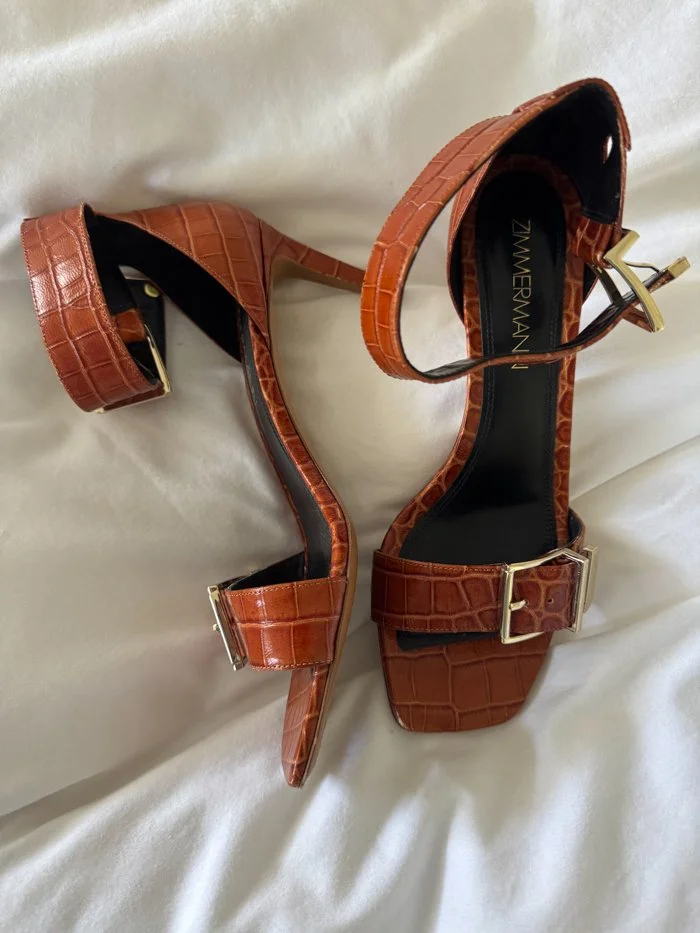 Zimmerman Tan Buckle Detail Heels (39)