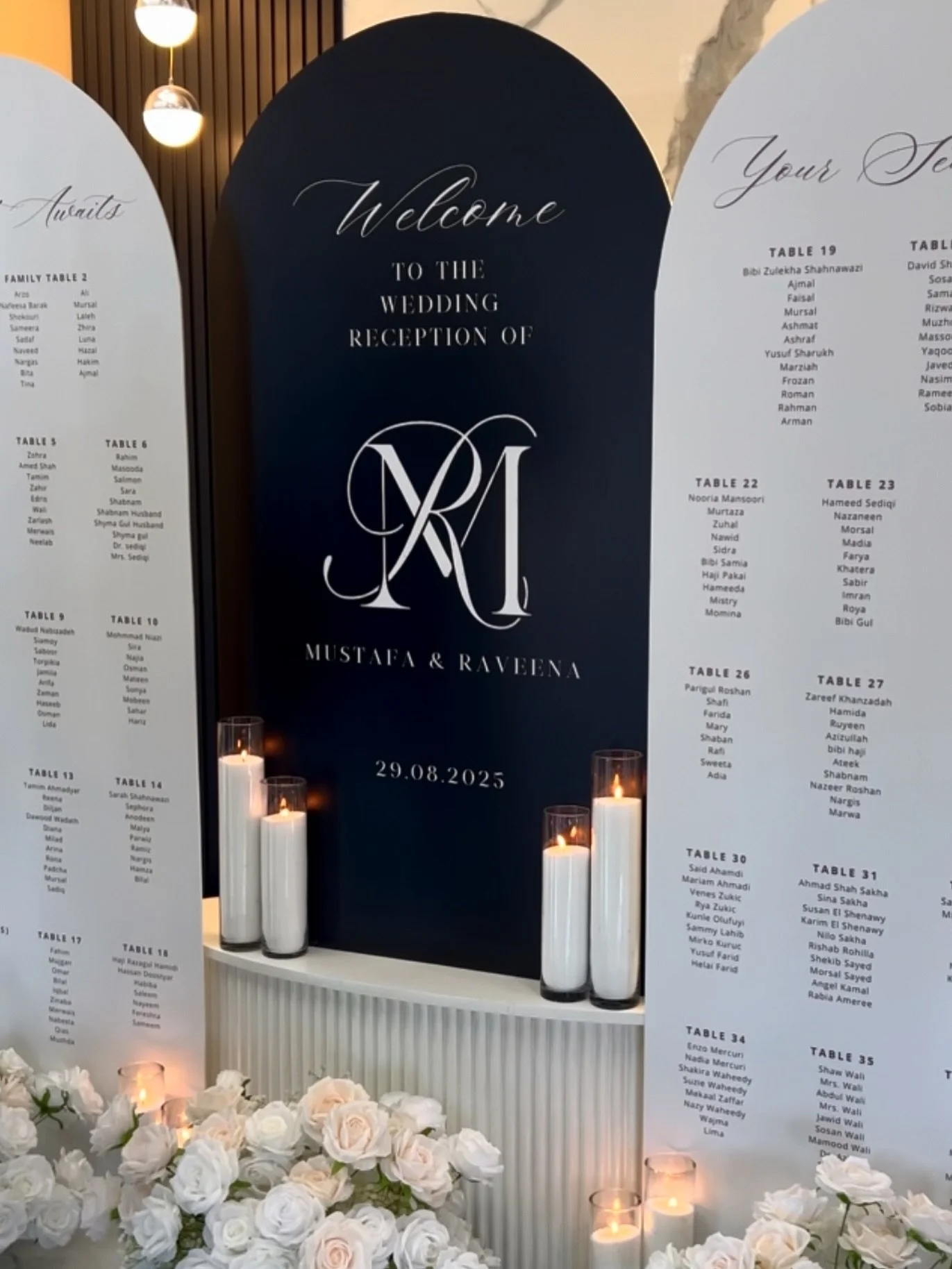 M &amp; R 🖤

Decor/Stationary @futureeventsto
Wedding Planner @allureyouin 
Venue @presidentconventioncentre_ 

#weddingdecor #eventplanner #2026bride #torontowedding #eventstyling #welcomesign #seatingchart