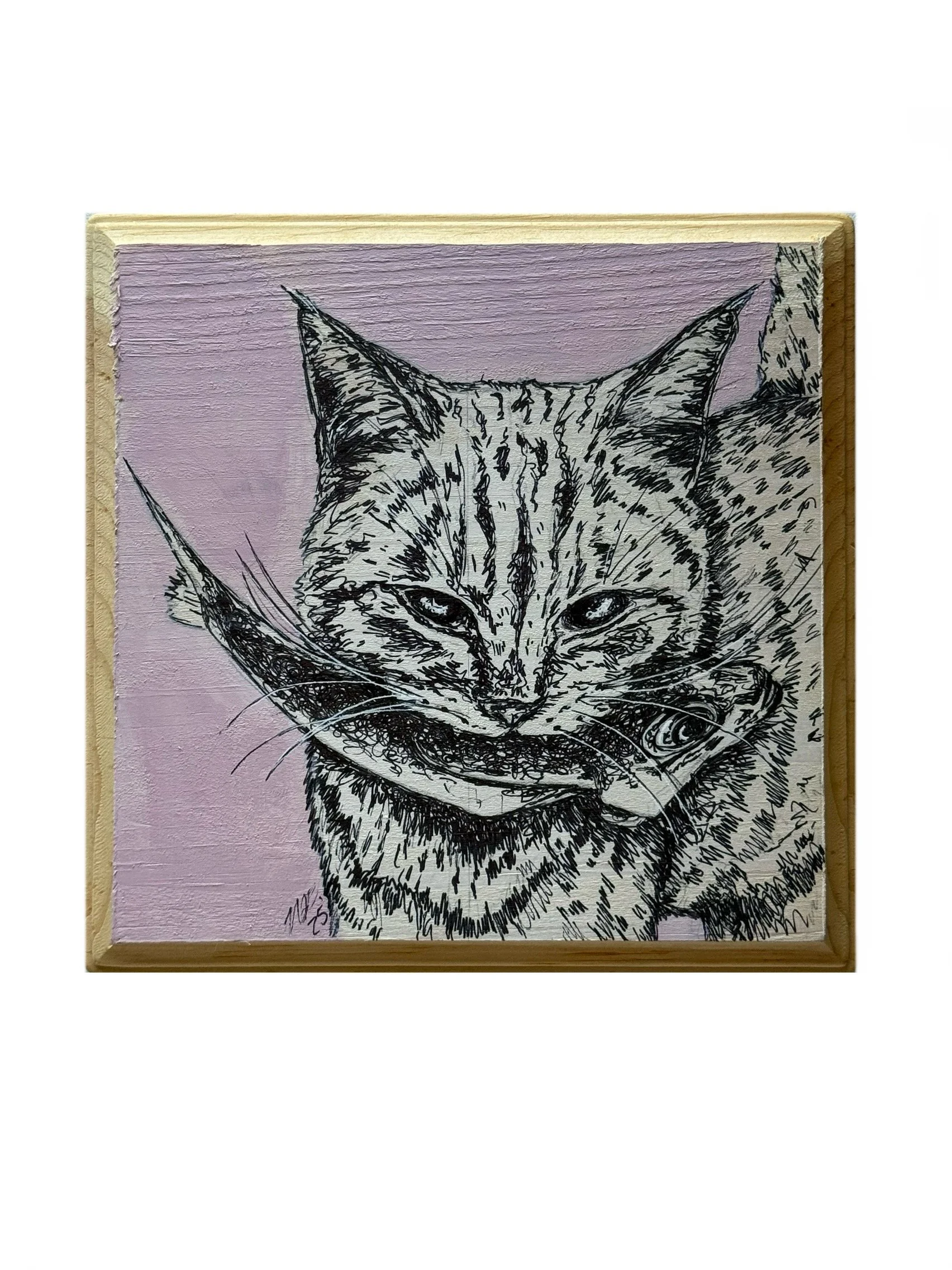 “Cat and Her Dinner”