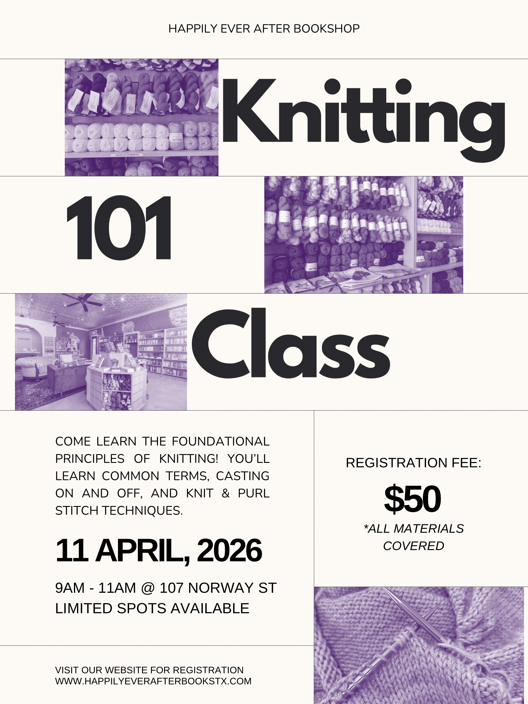 Knitting 101 Class