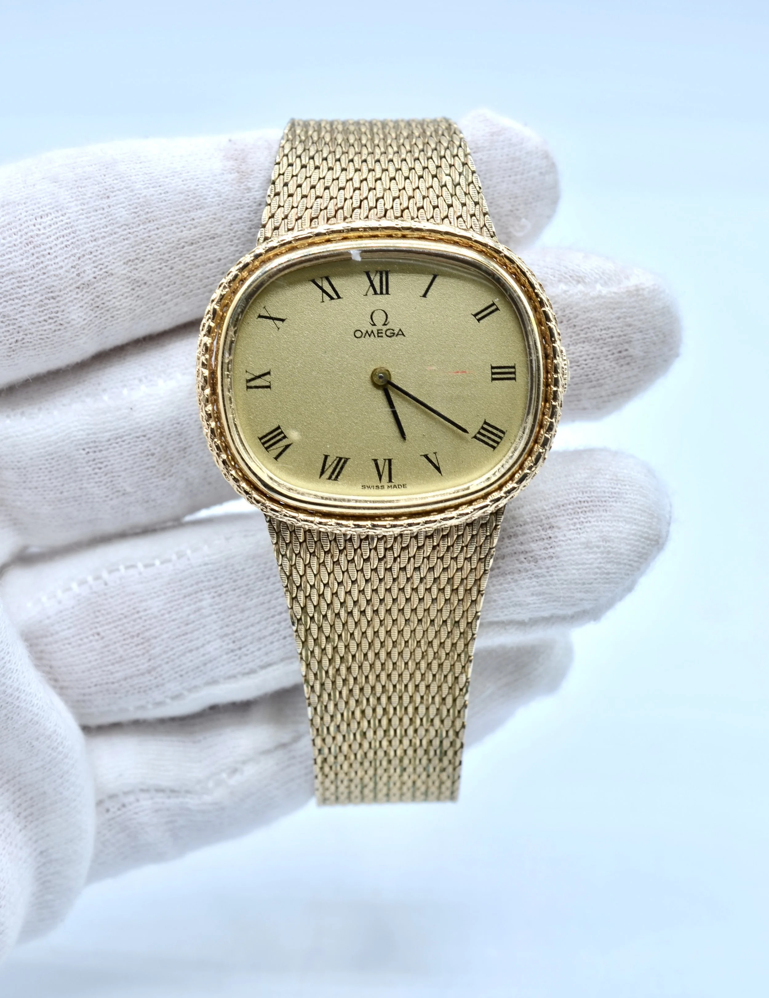 Vintage Omega De Ville 10K Gold Filled Men’s Watch – Ref. DD 6341 – Roman Dial
