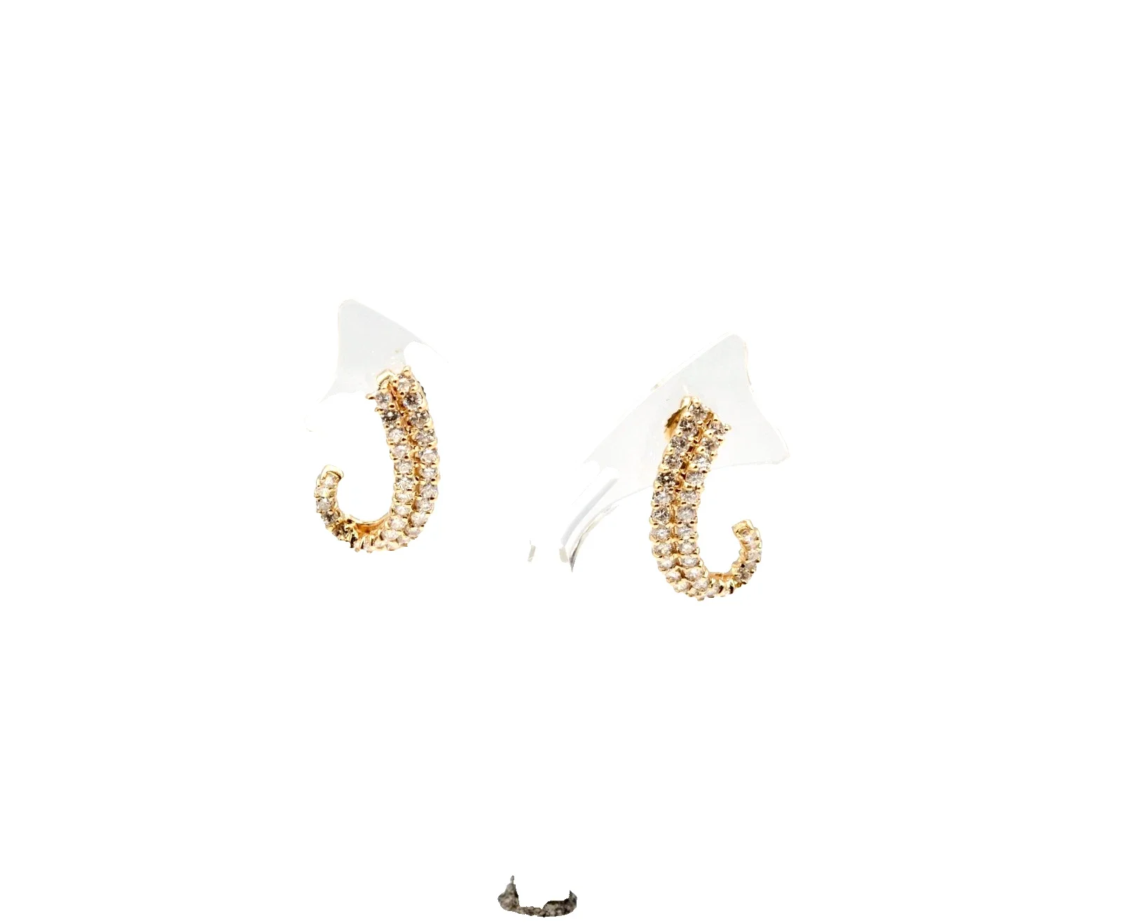 Vintage 14K Yellow Gold 1.70CT Natural Diamond Hoop Earrings 6.0g Estate