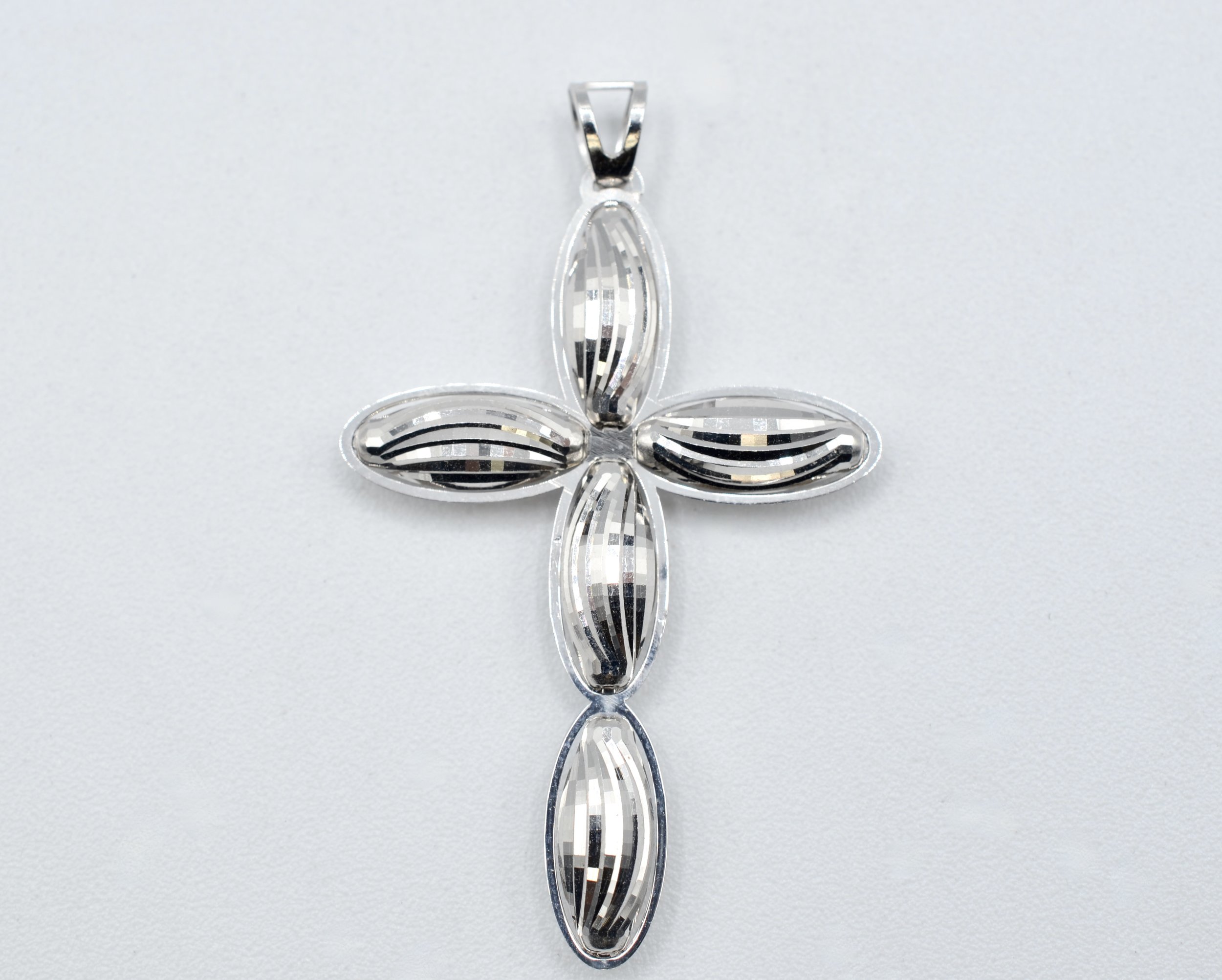 Sterling Silver Diamond Cut Spinning Cross Pendant | 925 Italy | 2.6g
