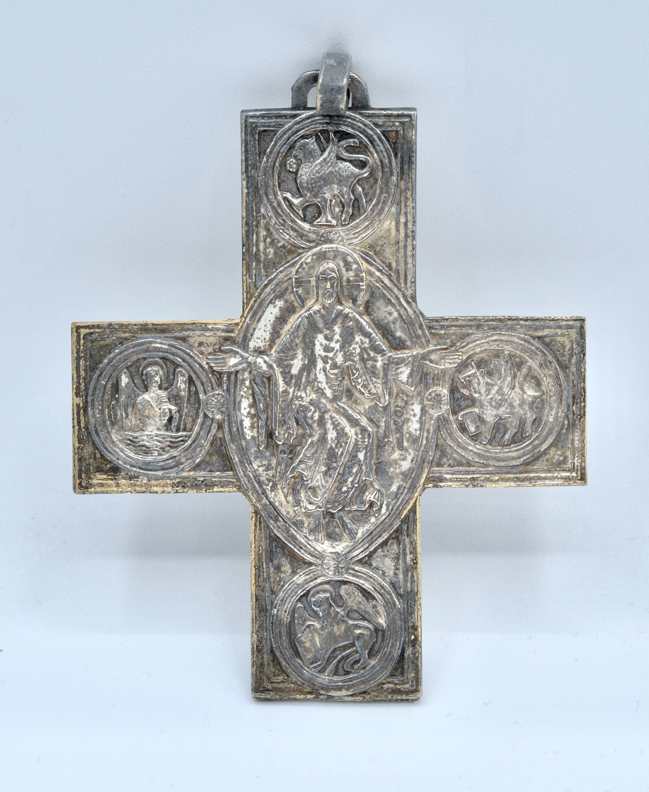 Vintage Solid Ornate Christian Cross Pendant 44.8g
