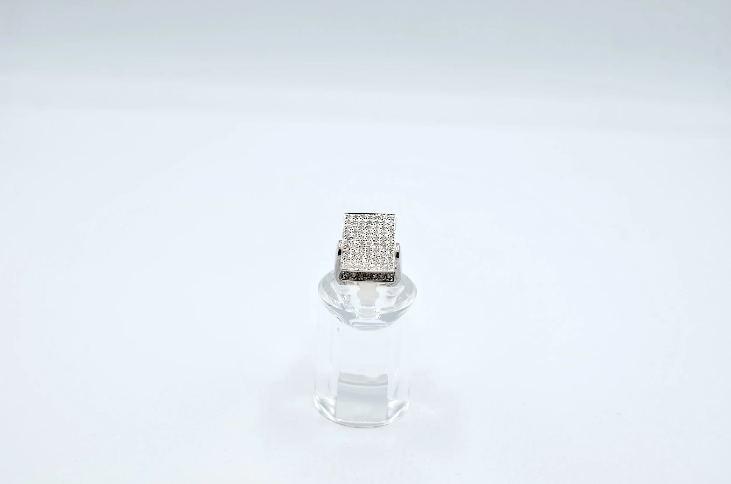 Vintage 14K White Gold Diamond Statement Ring ~0.75–0.95 CTW Size 5.5 9.4g